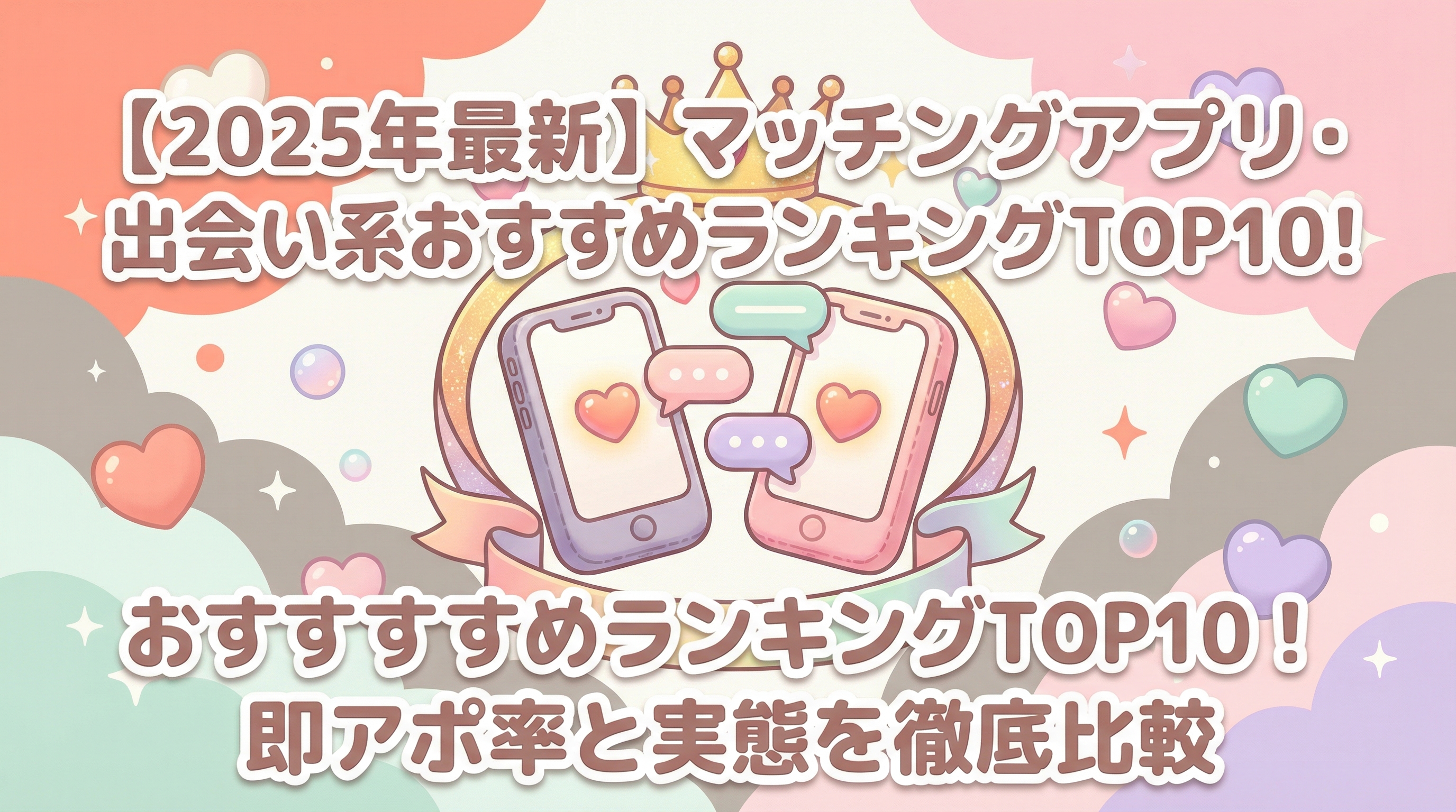 【2025年最新】マッチングアプリ・出会い系おすすめランキングTOP10！即アポ率と実態を徹底比較