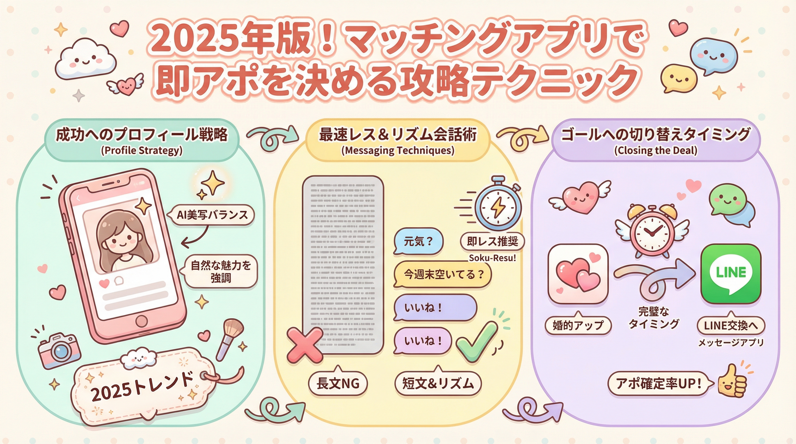 2025年版！マッチングアプリで即アポを決める攻略テクニック