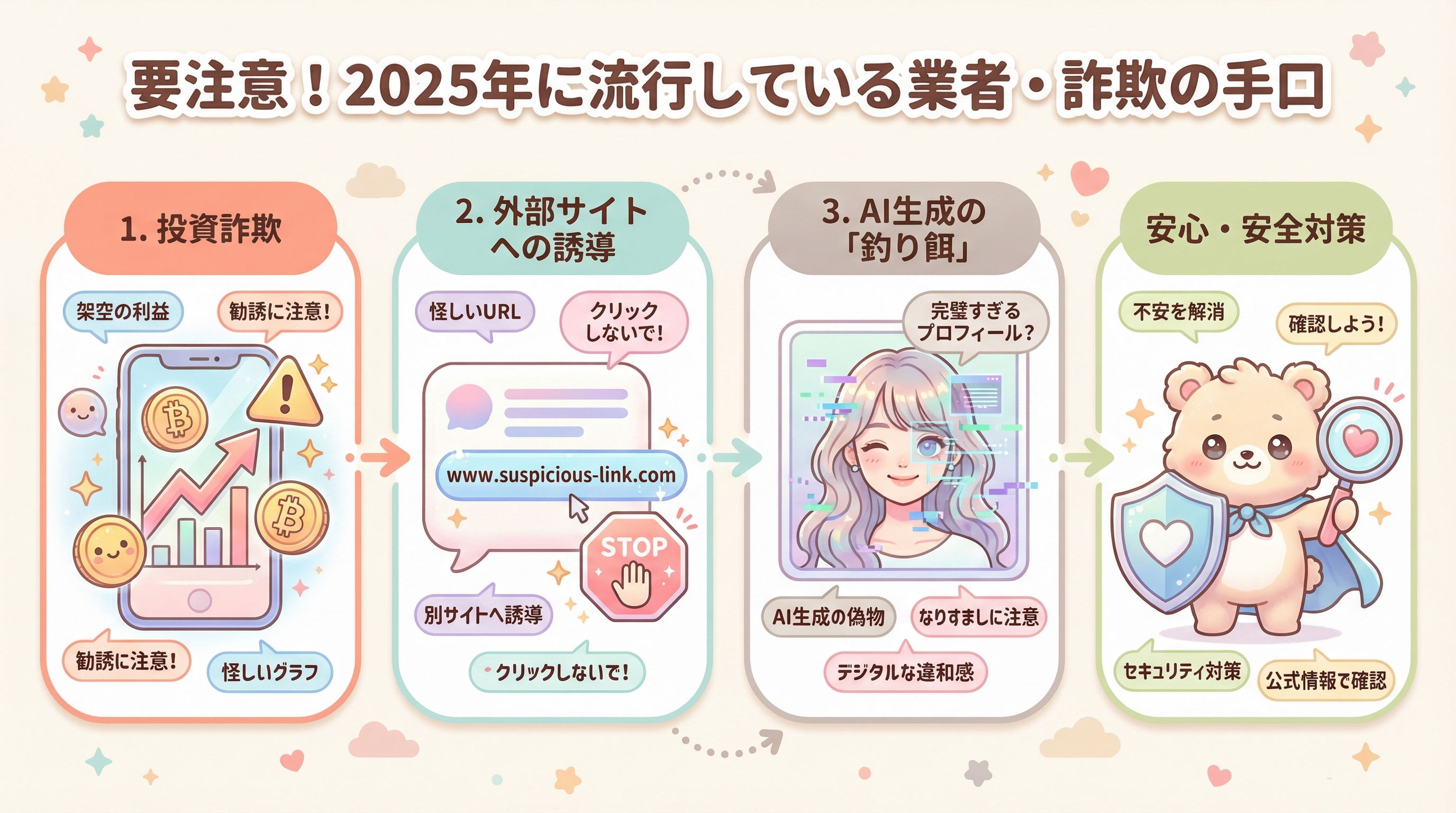 要注意！2025年に流行している業者・詐欺の手口