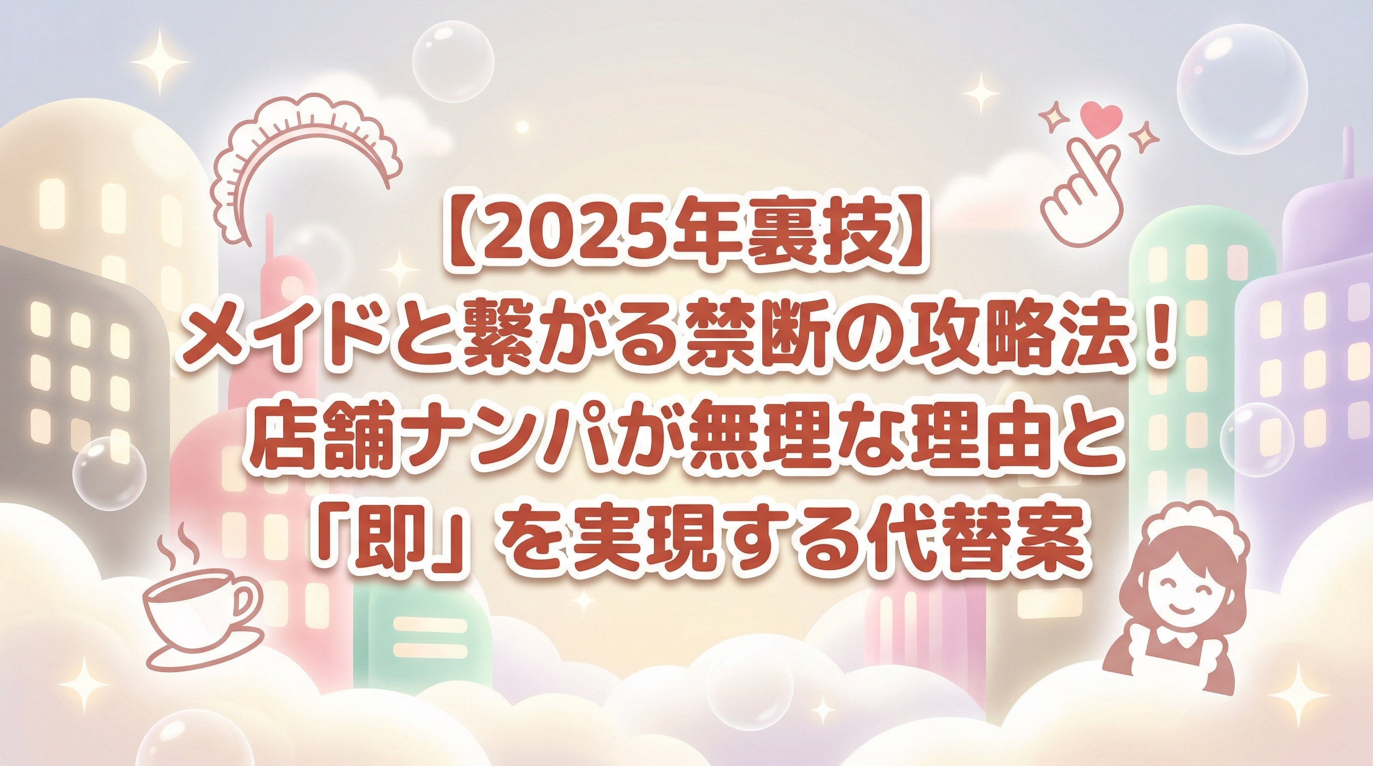 【2025年裏技】秋葉原でメイドと繋がる禁断の攻略法！店舗ナンパが無理な理由と「即」を実現する代替案
