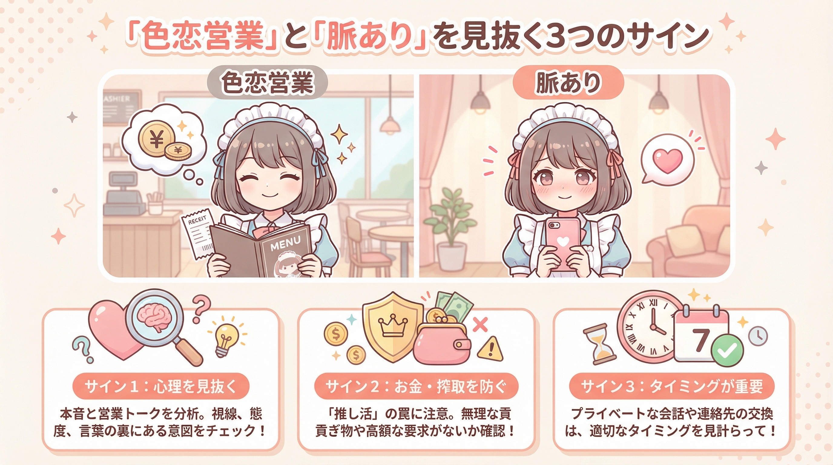 「色恋営業」と「脈あり」を見抜く3つのサイン