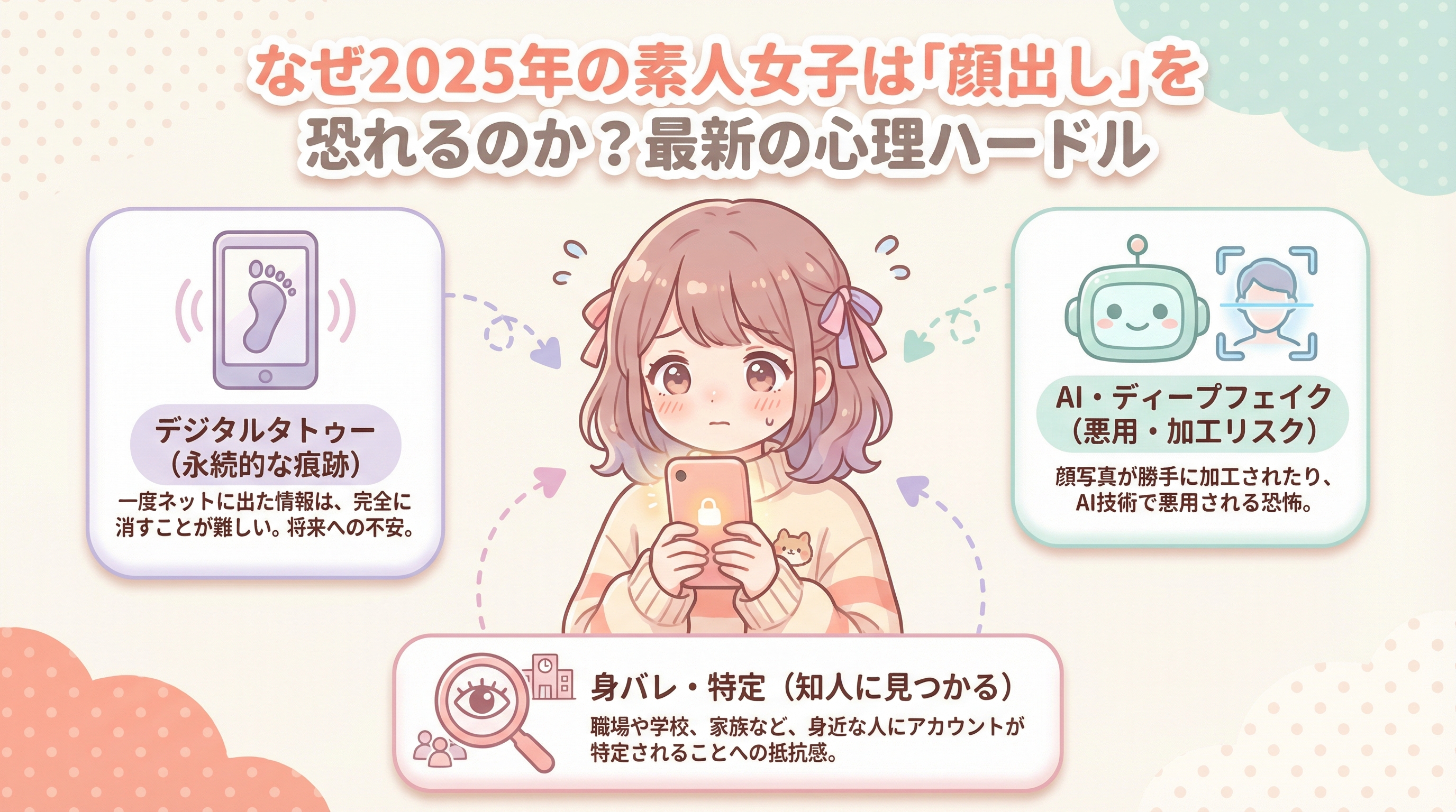なぜ2025年の素人女子は「顔出し」を恐れるのか?最新の心理ハードル