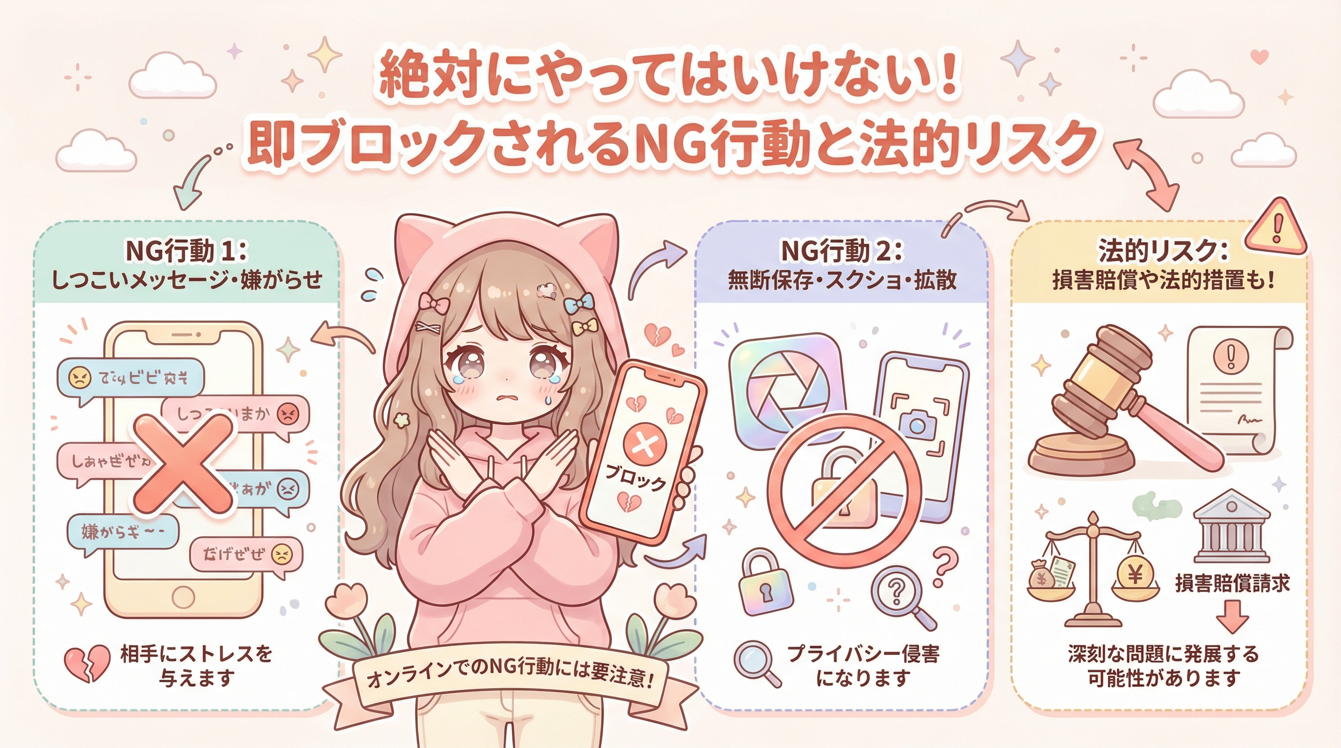 絶対にやってはいけない!即ブロックされるNG行動と法的リスク