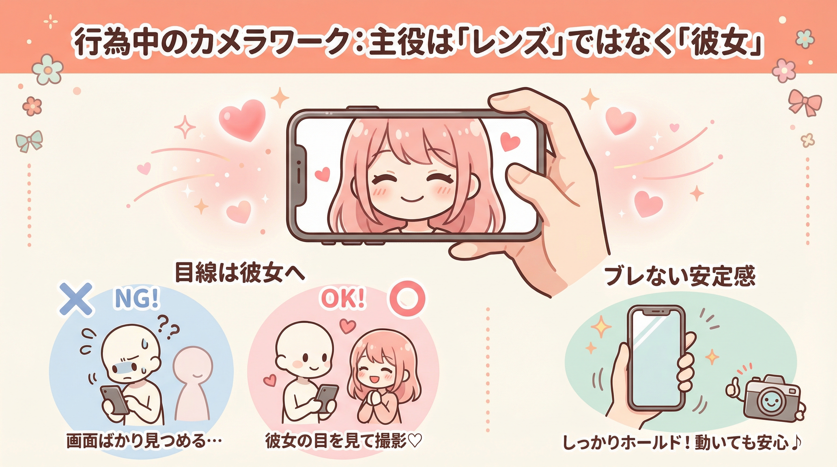 行為中のカメラワーク：主役は「レンズ」ではなく「彼女」