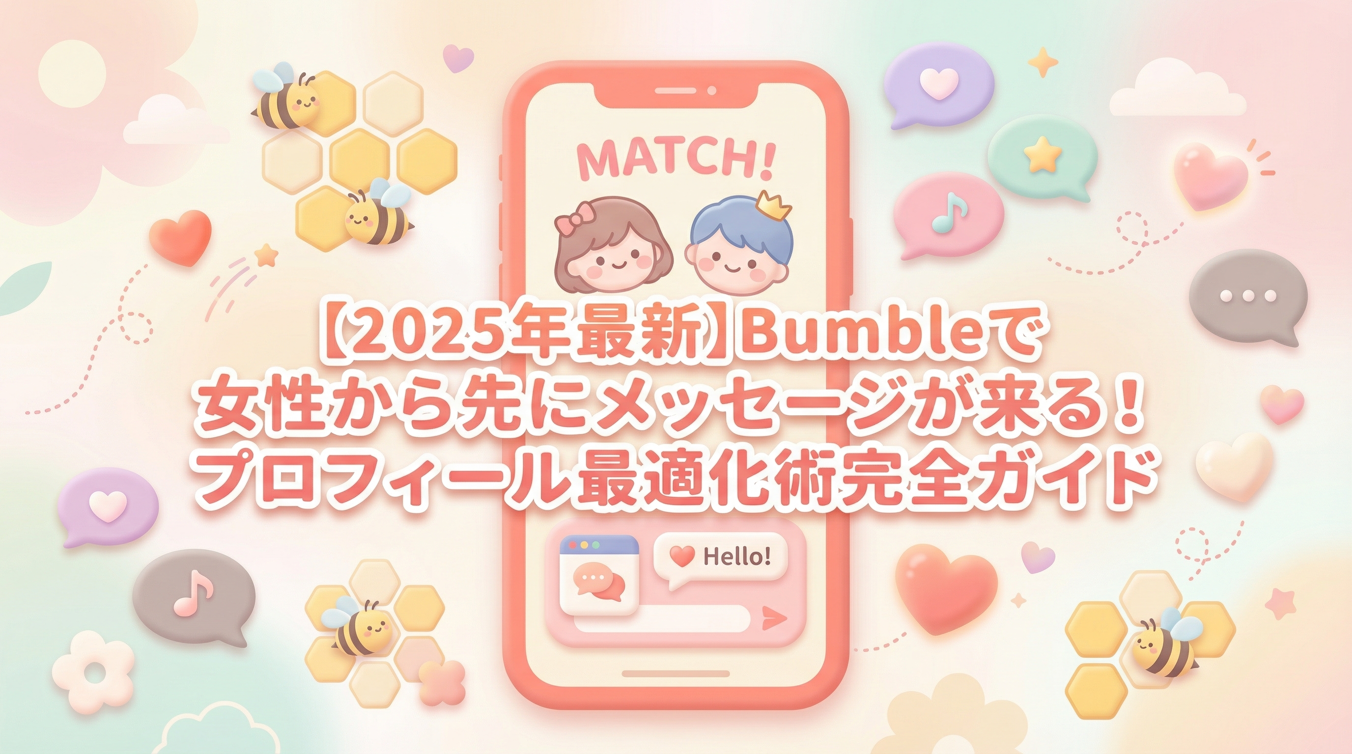 【2025年最新】Bumbleで女性から先にメッセージが来る！プロフィール最適化術完全ガイド