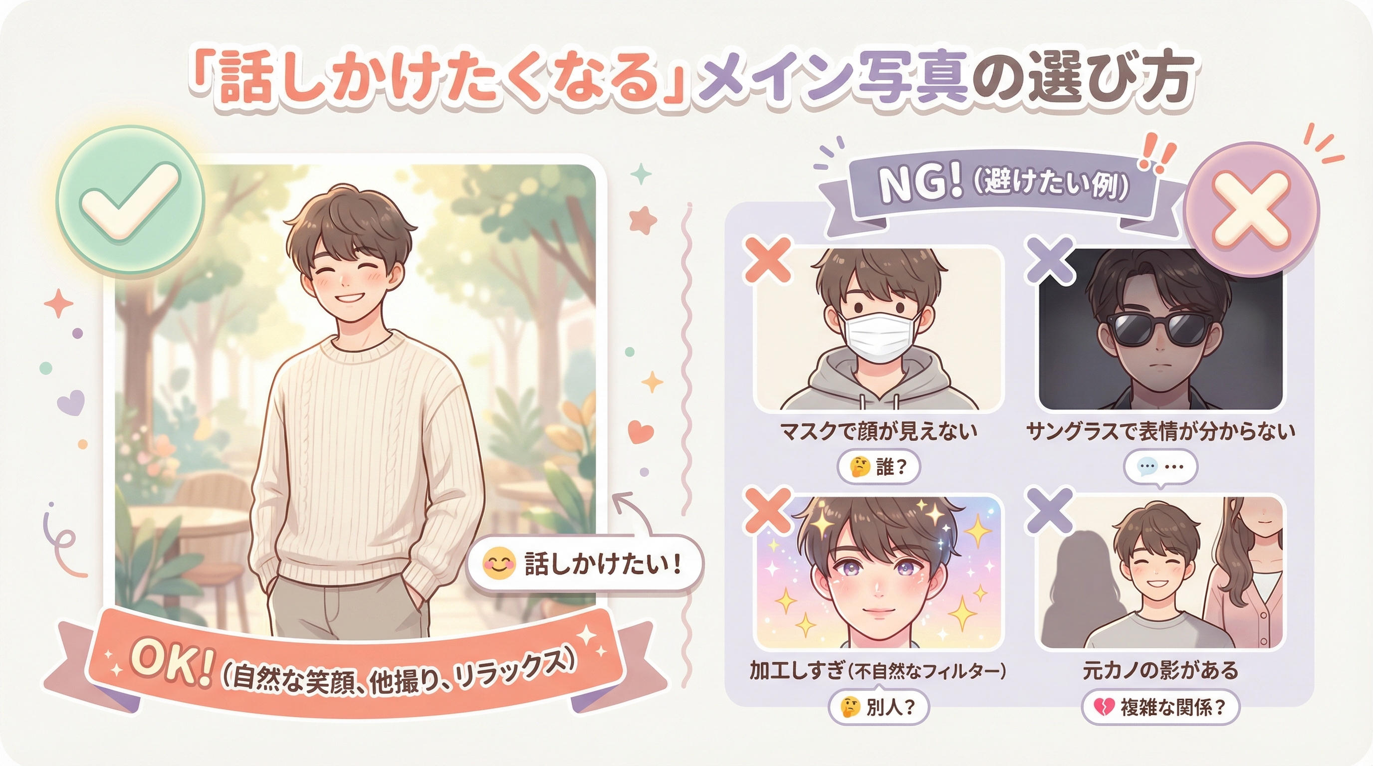 「話しかけたくなる」メイン写真の選び方