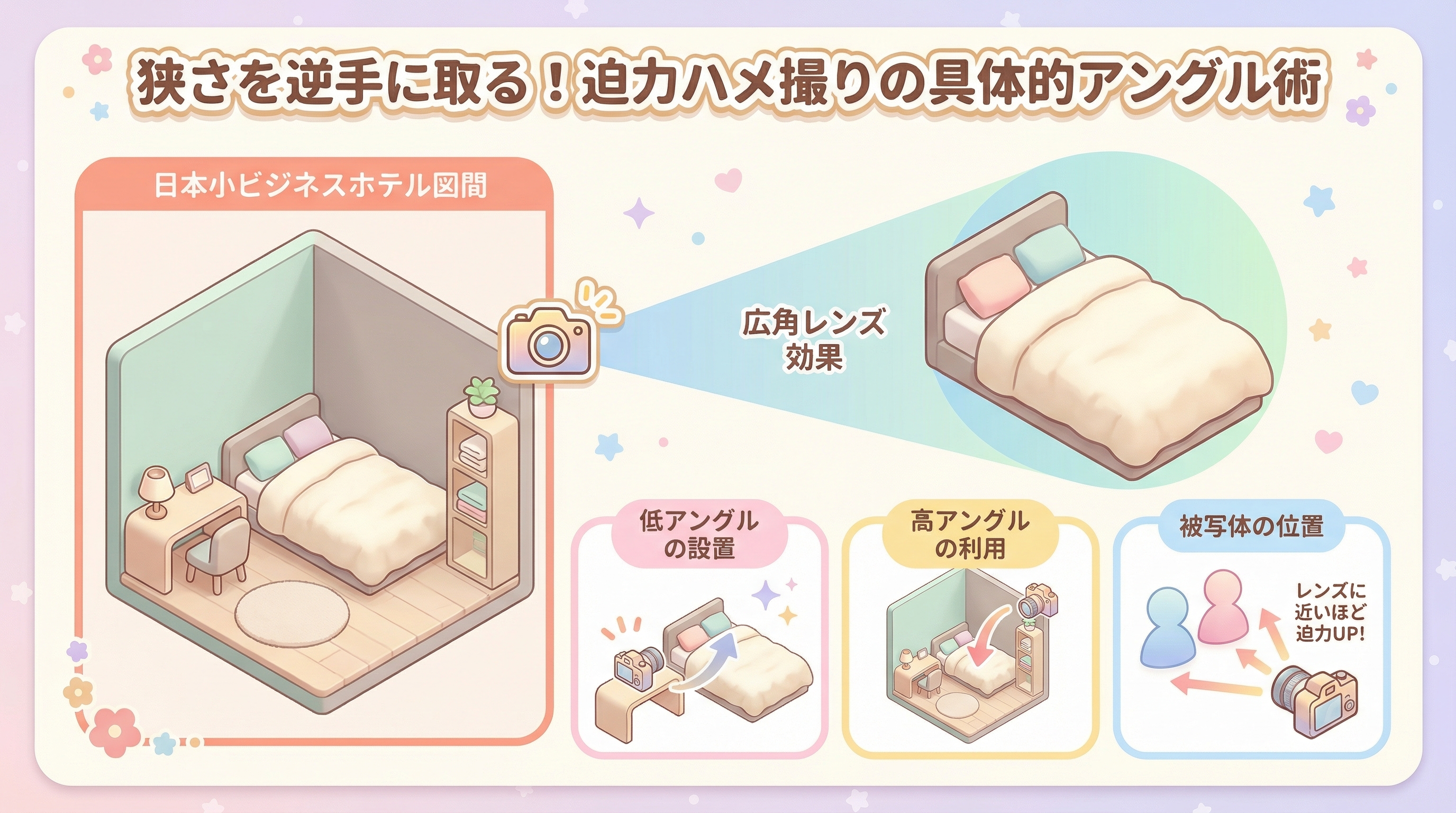 狭さを逆手に取る!迫力ハメ撮りの具体的アングル術