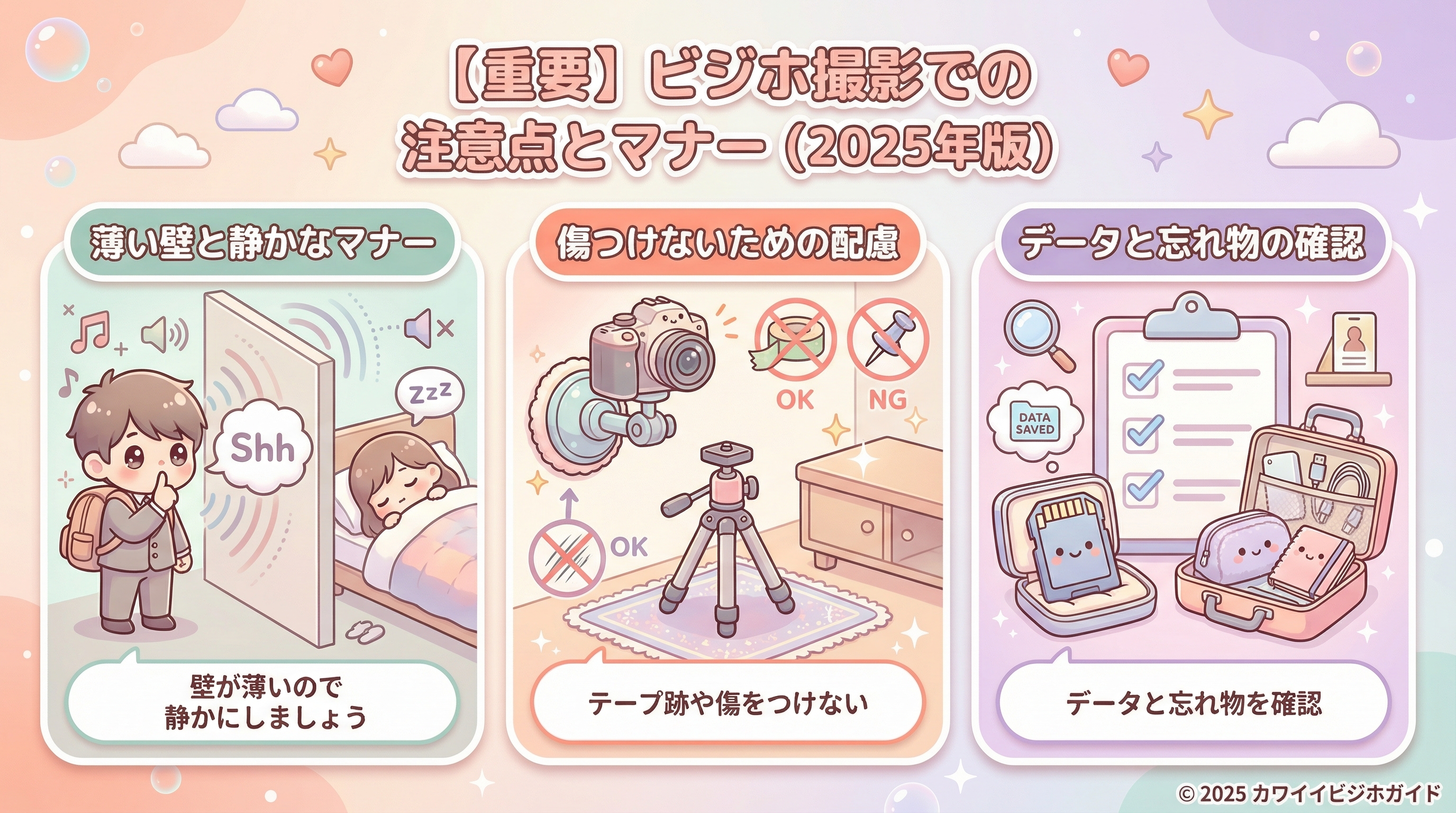 【重要】ビジホ撮影での注意点とマナー(2025年版)