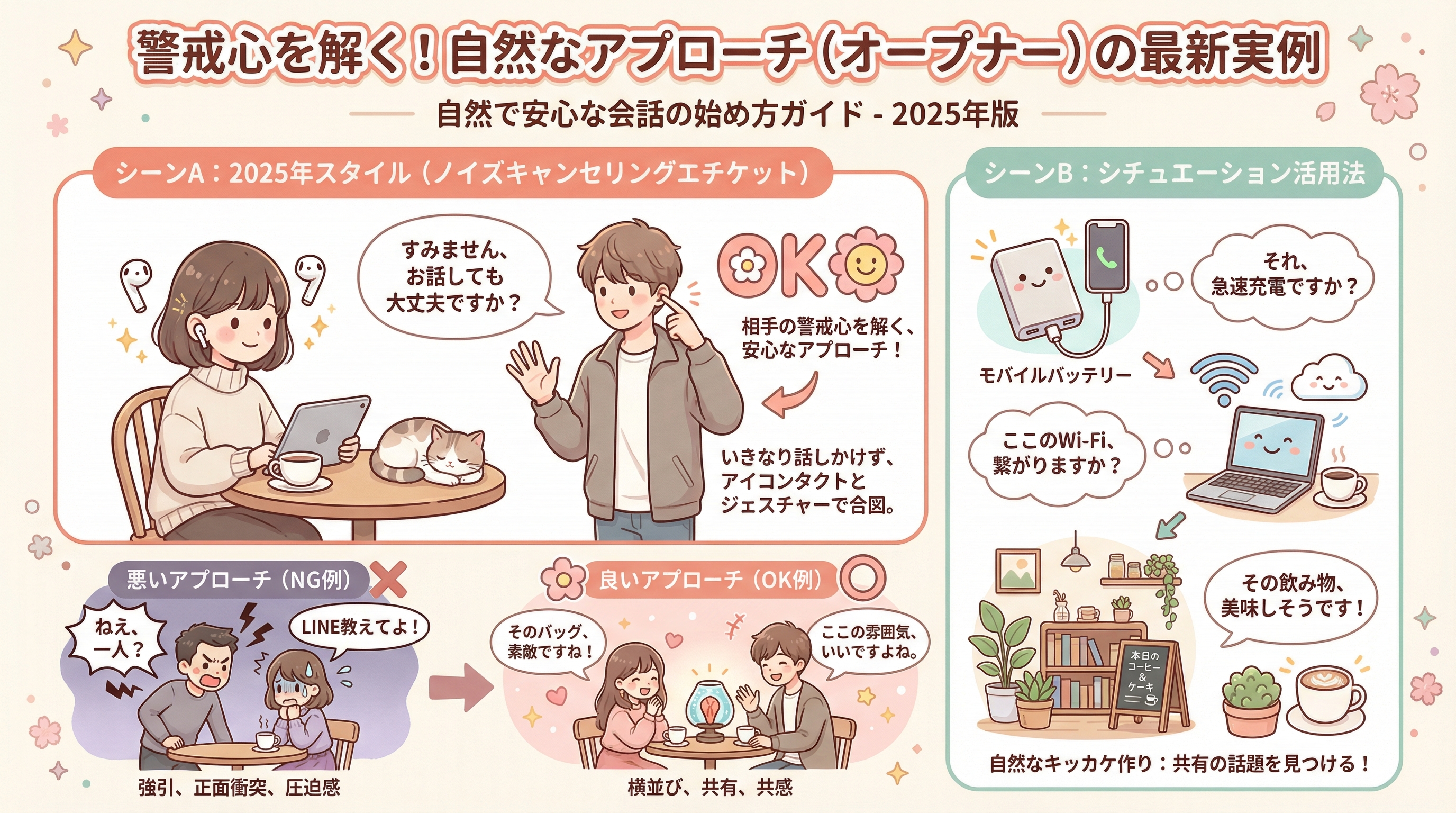 警戒心を解く！自然なアプローチ（オープナー）の最新実例