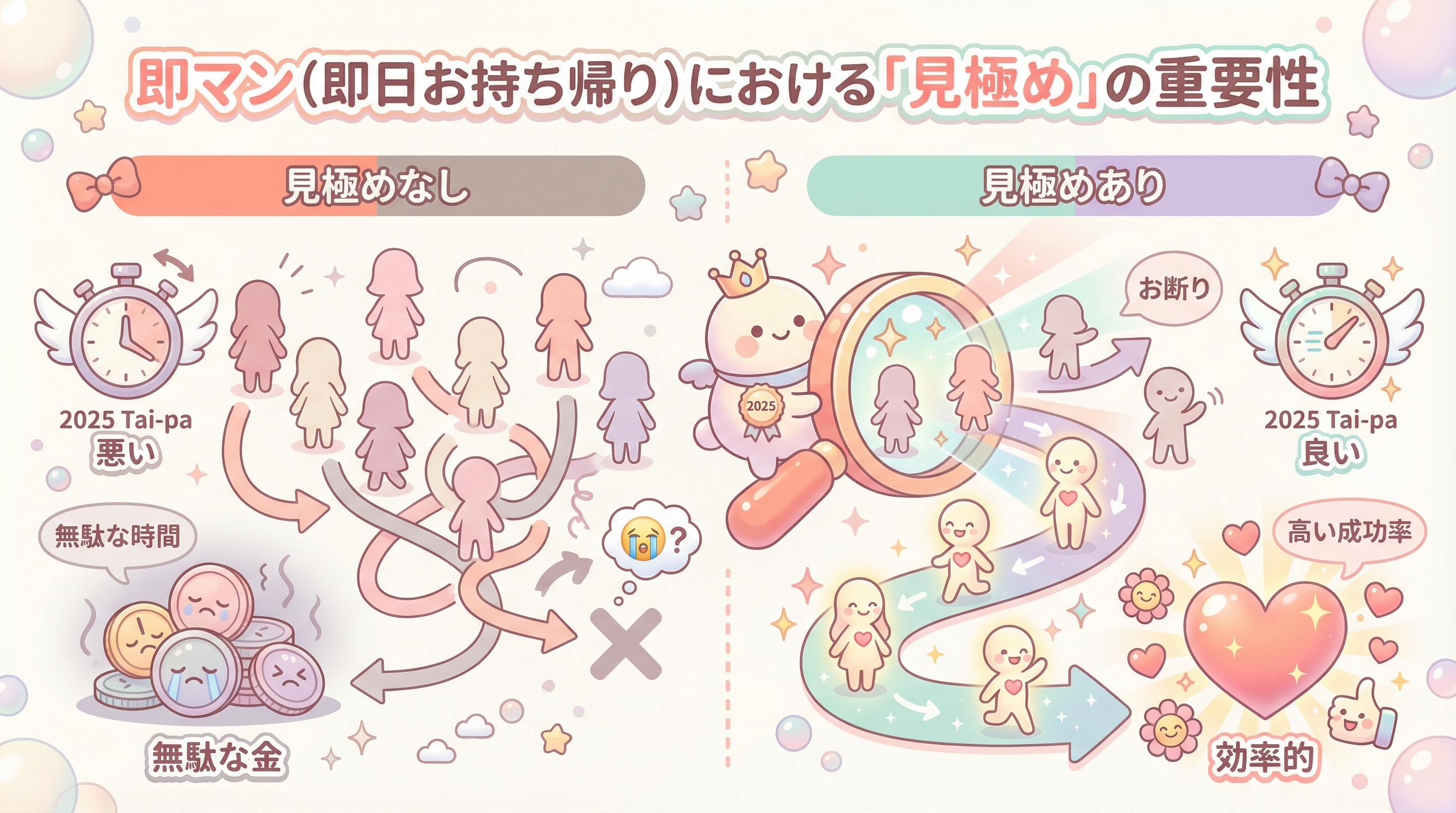 即マン(即日お持ち帰り)における「見極め」の重要性