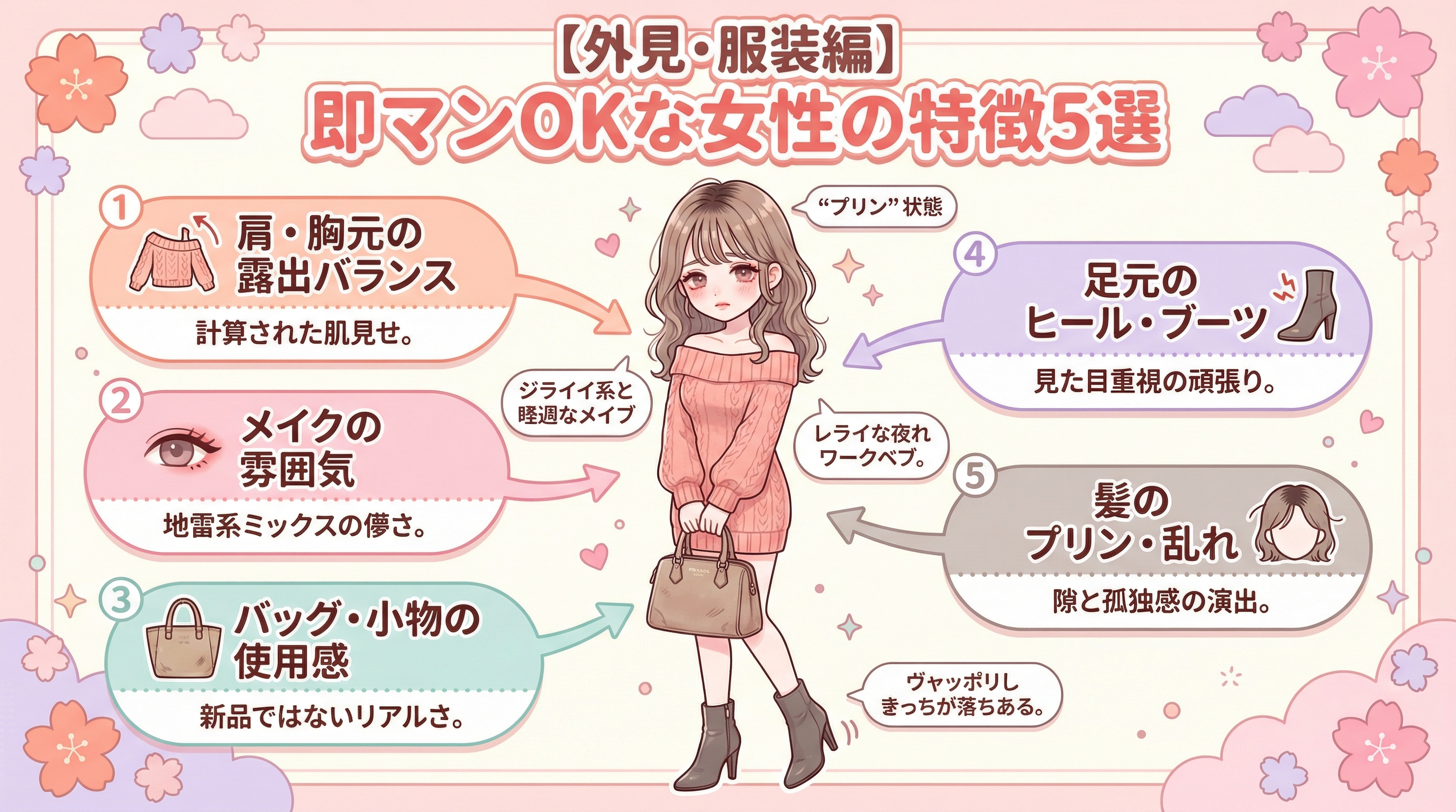 【外見・服装編】即マンOKな女性の特徴5選