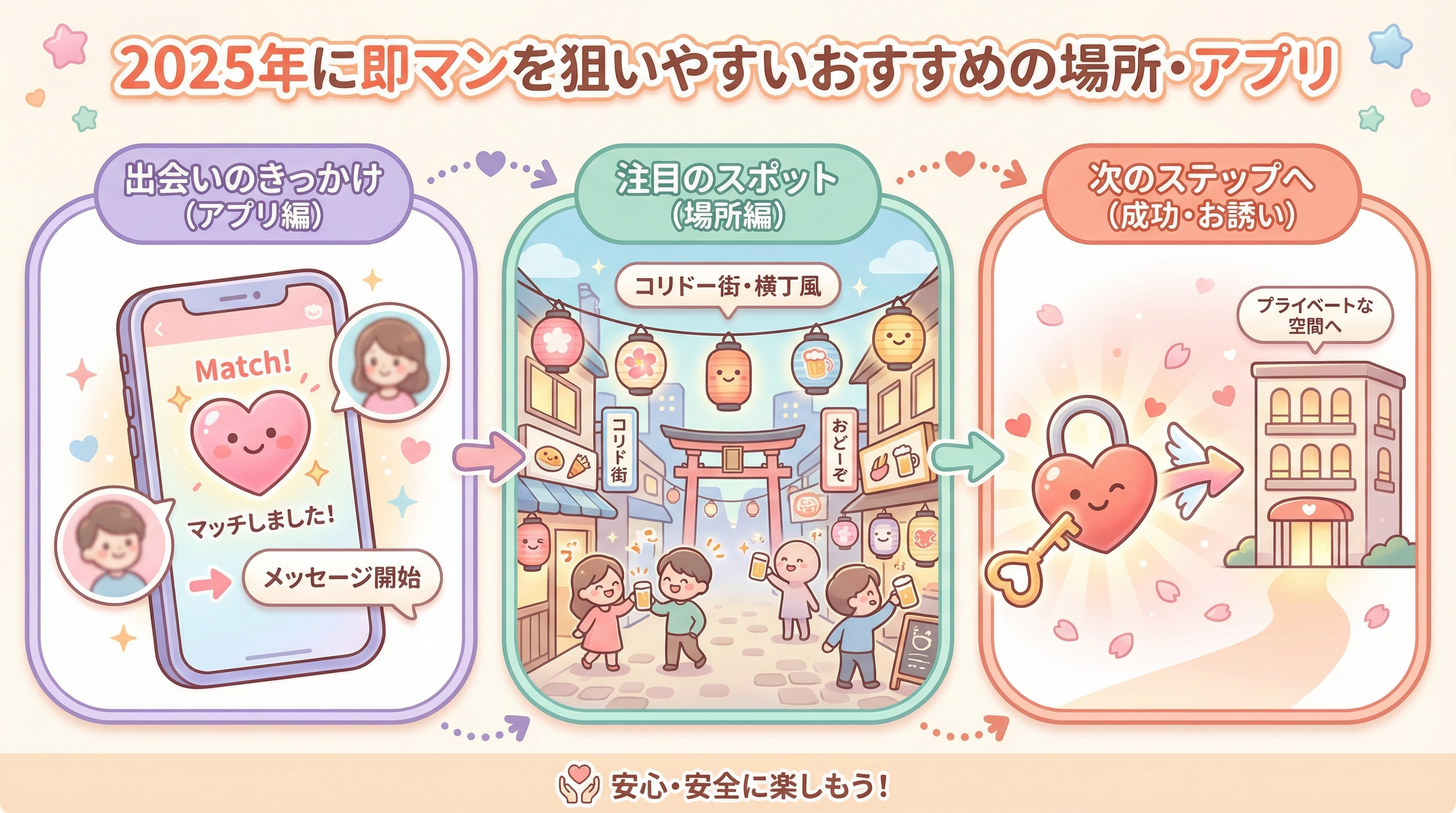 2025年に即マンを狙いやすいおすすめの場所・アプリ