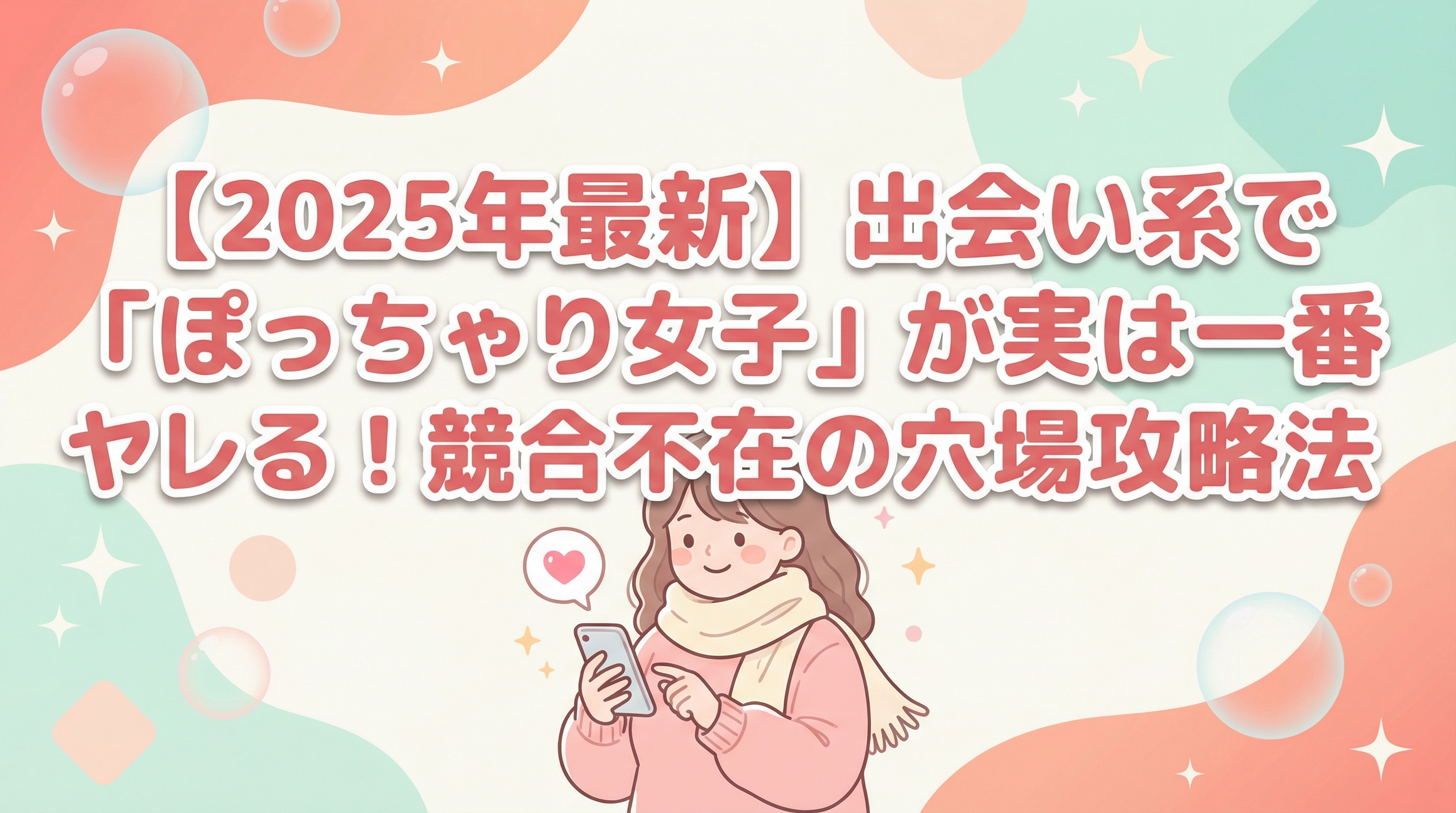 【2025年最新】出会い系で「ぽっちゃり女子」が実は一番ヤレる！競合不在の穴場攻略法