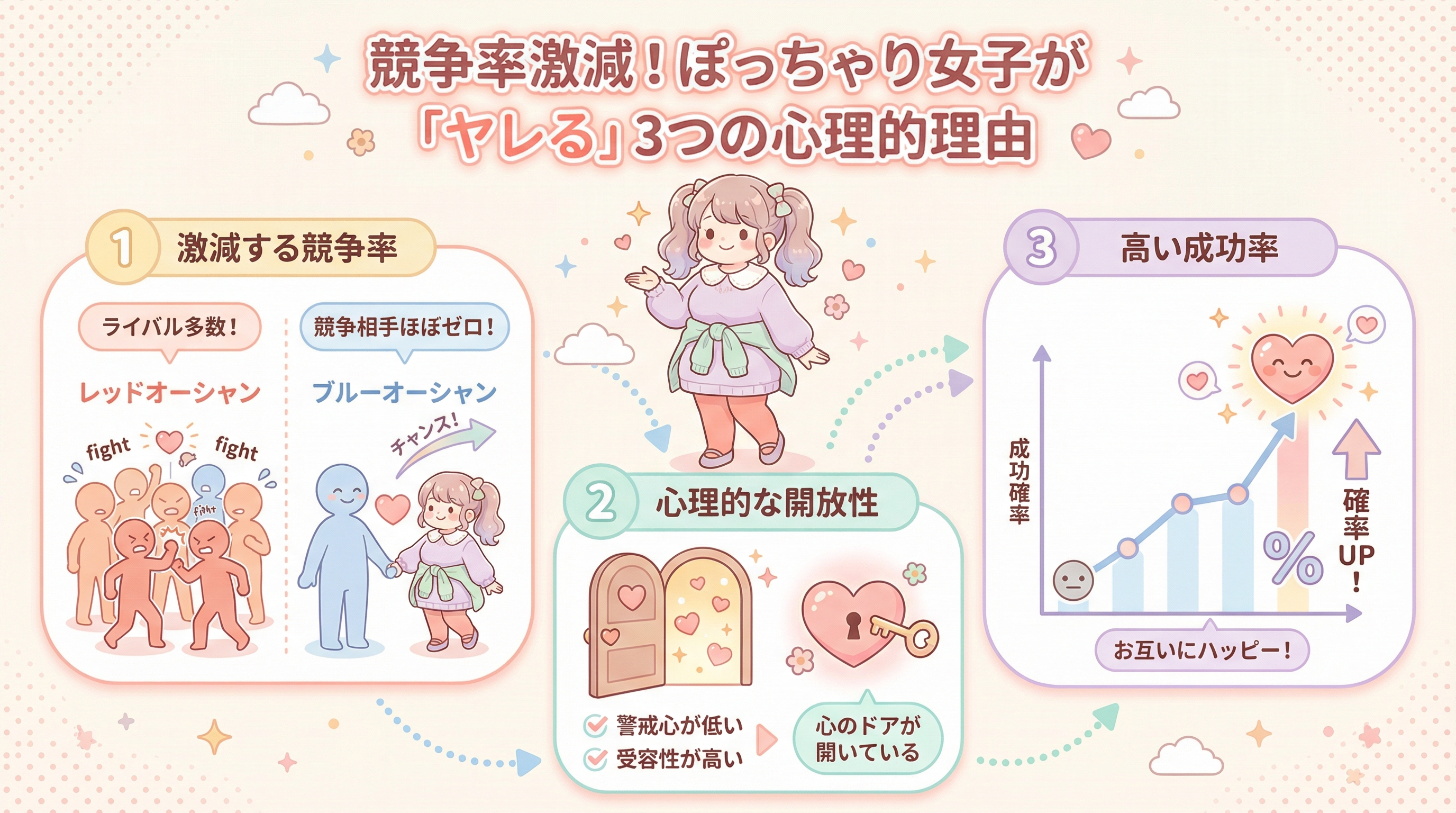 競争率激減!ぽっちゃり女子が「ヤレる」3つの心理的理由