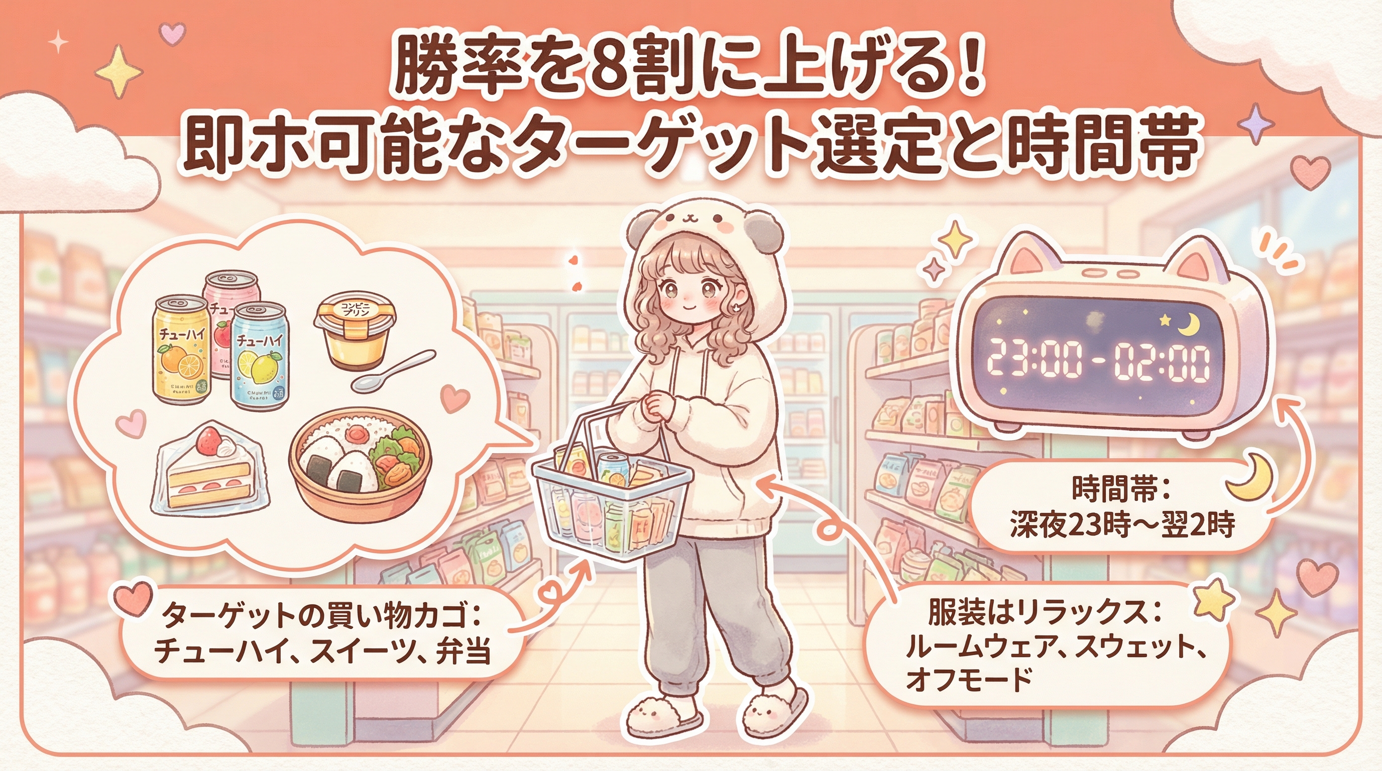 勝率を8割に上げる！即ホ可能なターゲット選定と時間帯