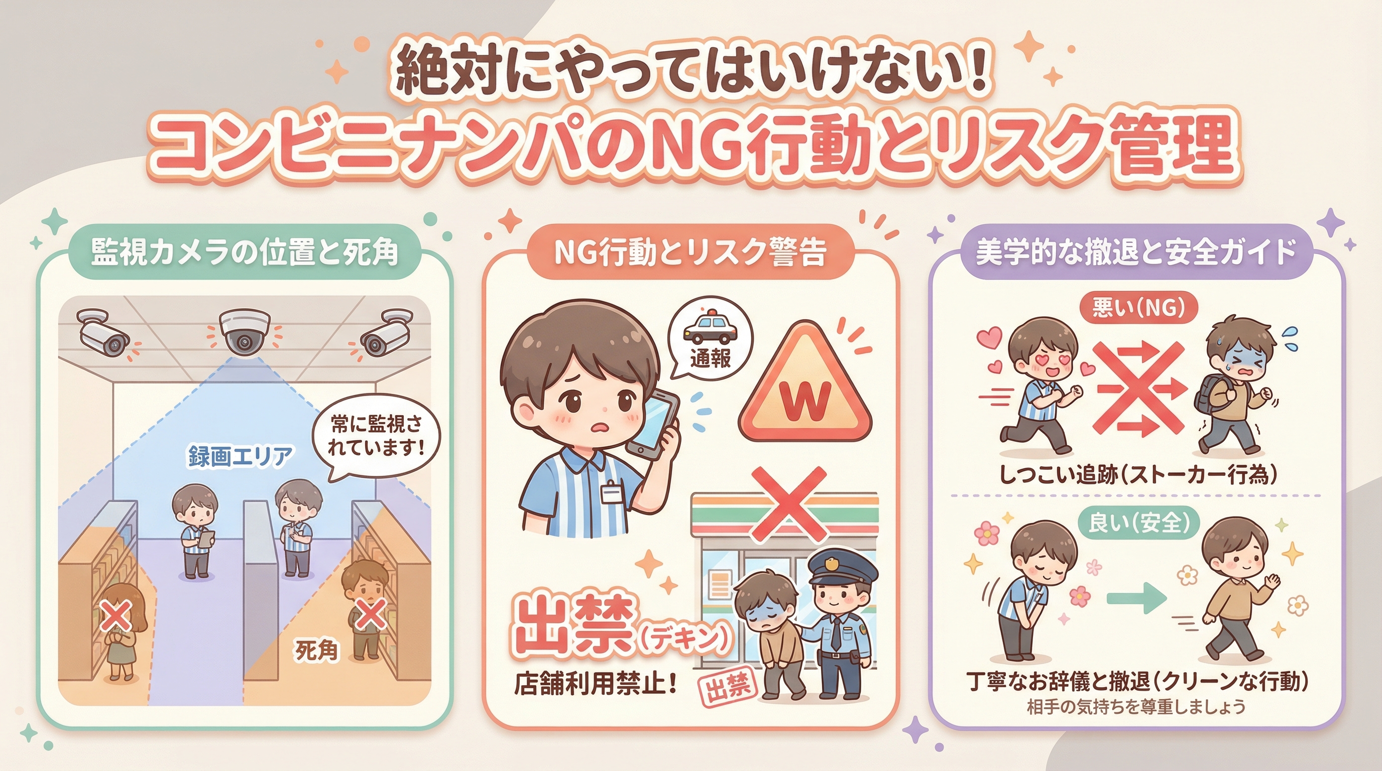 絶対にやってはいけない！コンビニナンパのNG行動とリスク管理