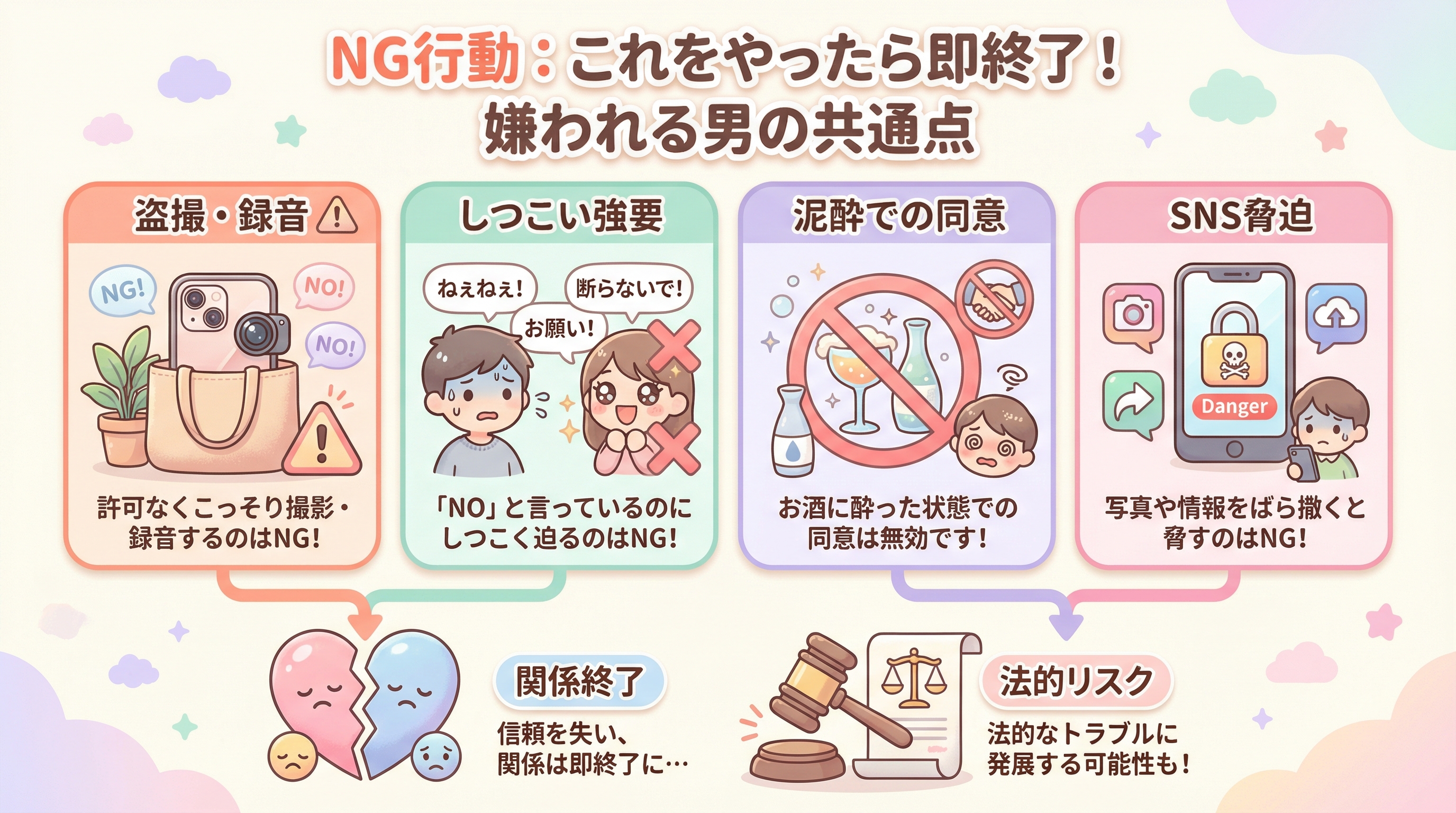 NG行動:これをやったら即終了!嫌われる男の共通点