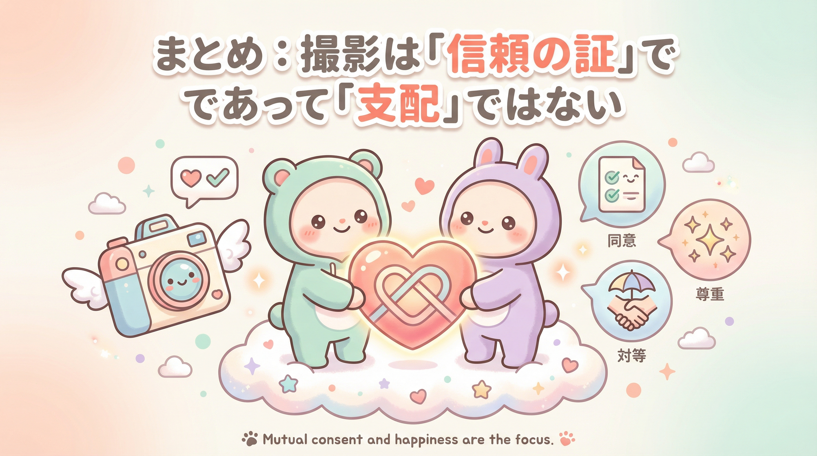 まとめ:撮影は「信頼の証」であって「支配」ではない