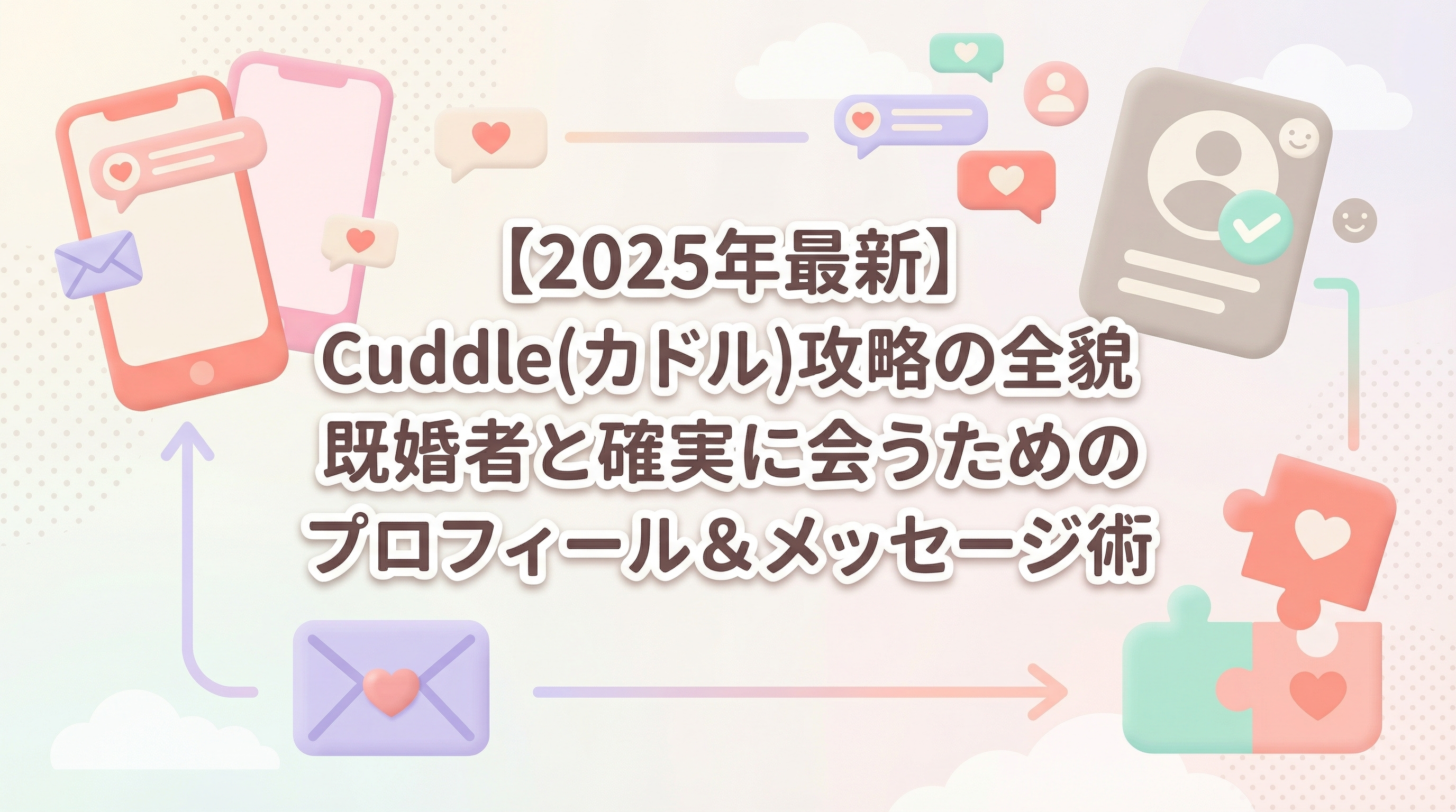 【2025年最新】Cuddle(カドル)攻略の全貌｜既婚者と確実に会うためのプロフィール＆メッセージ術