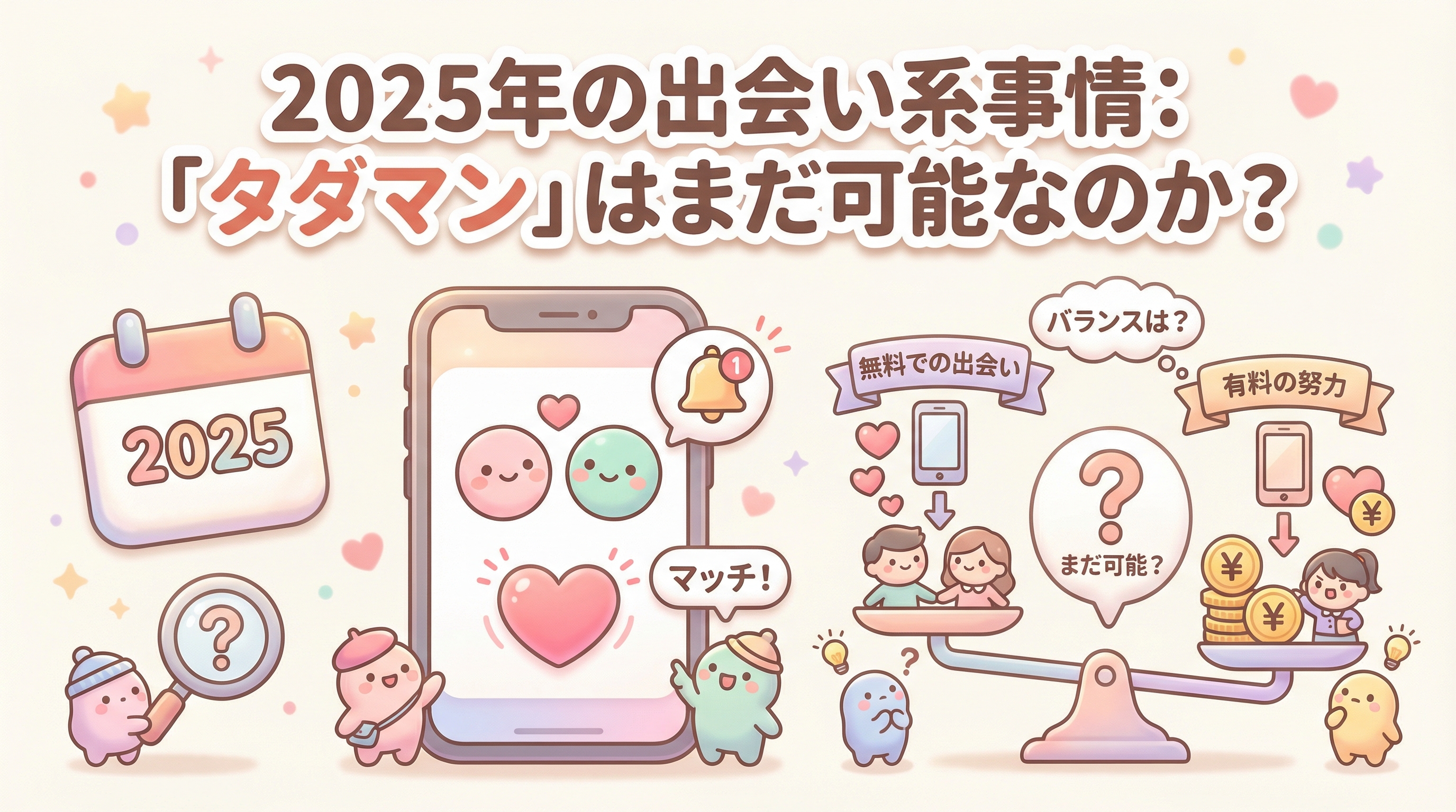 2025年の出会い系事情：「タダマン」はまだ可能なのか？