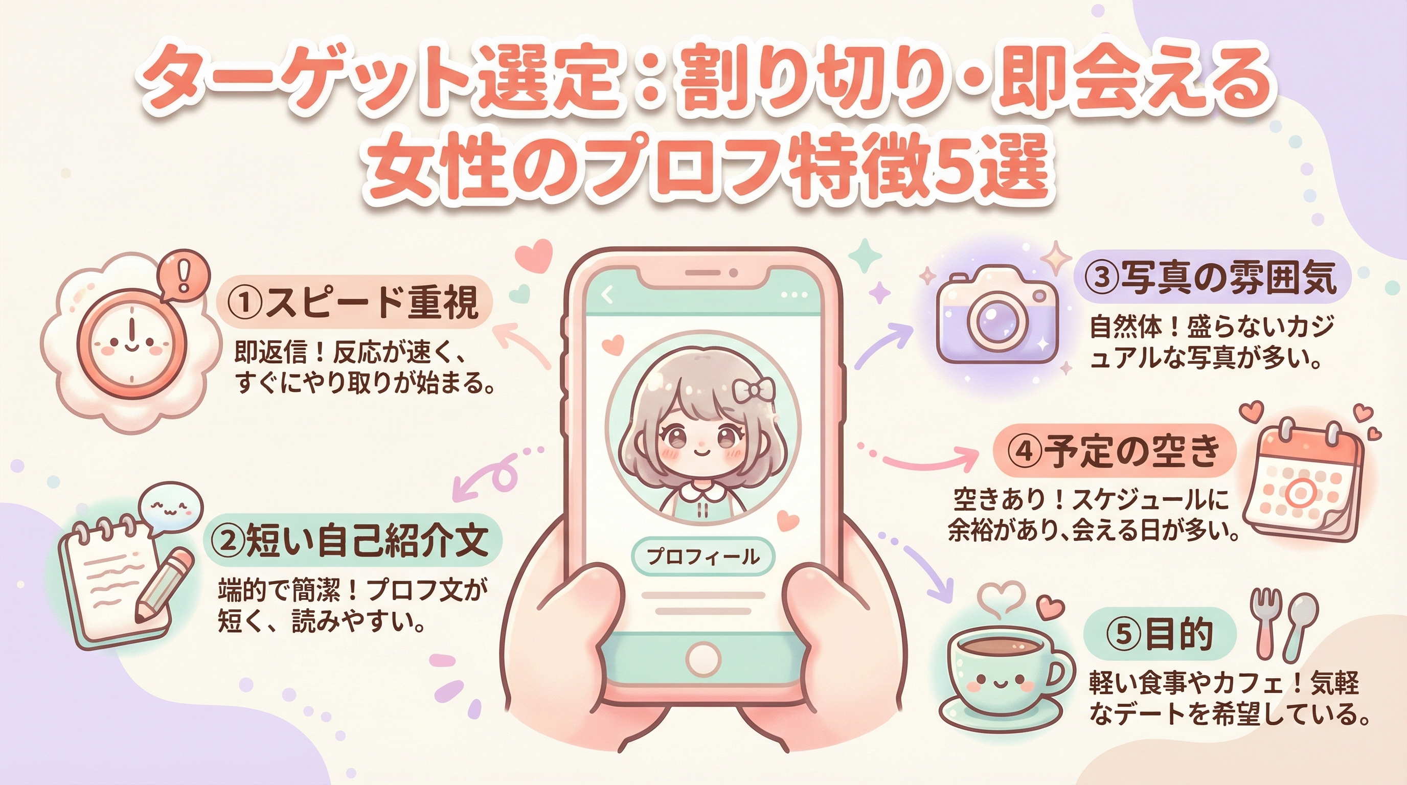 ターゲット選定：割り切り・即会える女性のプロフ特徴5選