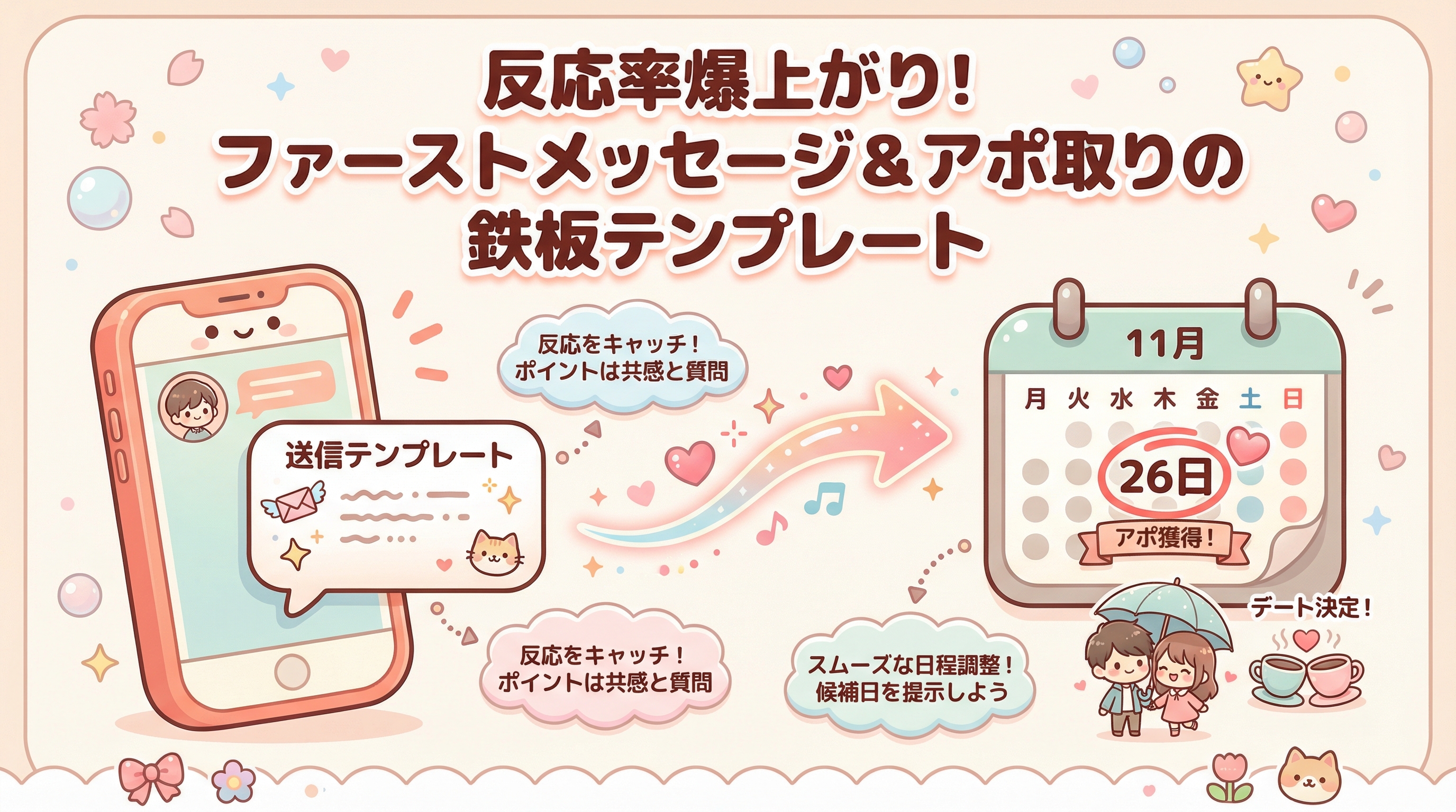 反応率爆上がり！ファーストメッセージ＆アポ取りの鉄板テンプレート