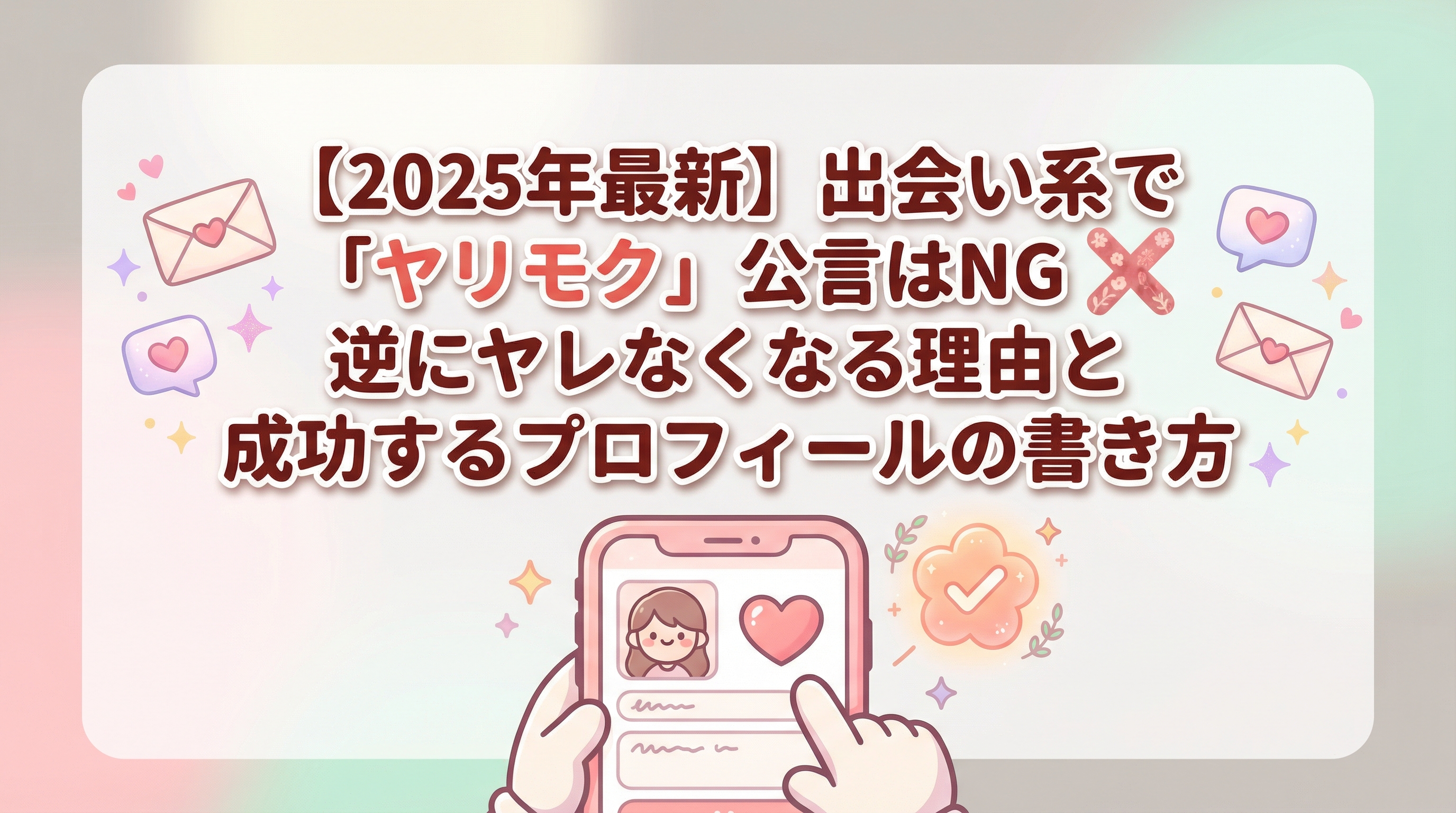 【2025年最新】出会い系で「ヤリモク」公言はNG！逆にヤレなくなる理由と成功するプロフィールの書き方
