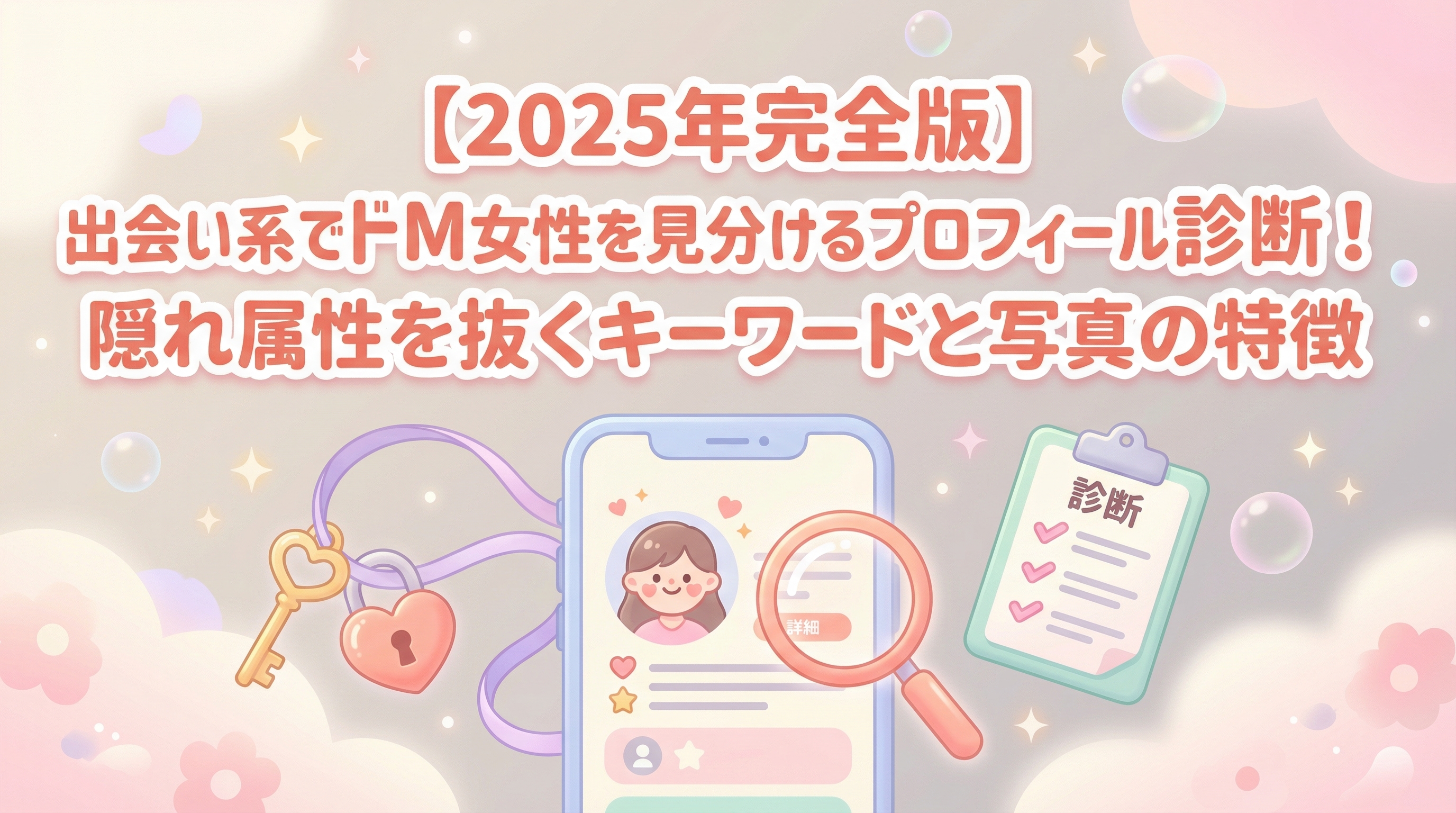 【2025年完全版】出会い系でドM女性を見分けるプロフィール診断！隠れ属性を見抜くキーワードと写真の特徴