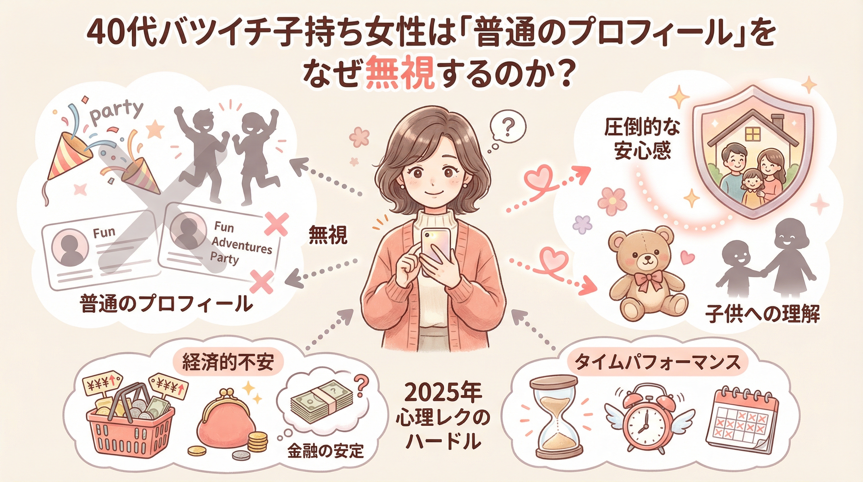 40代バツイチ子持ち女性は「普通のプロフィール」をなぜ無視するのか?