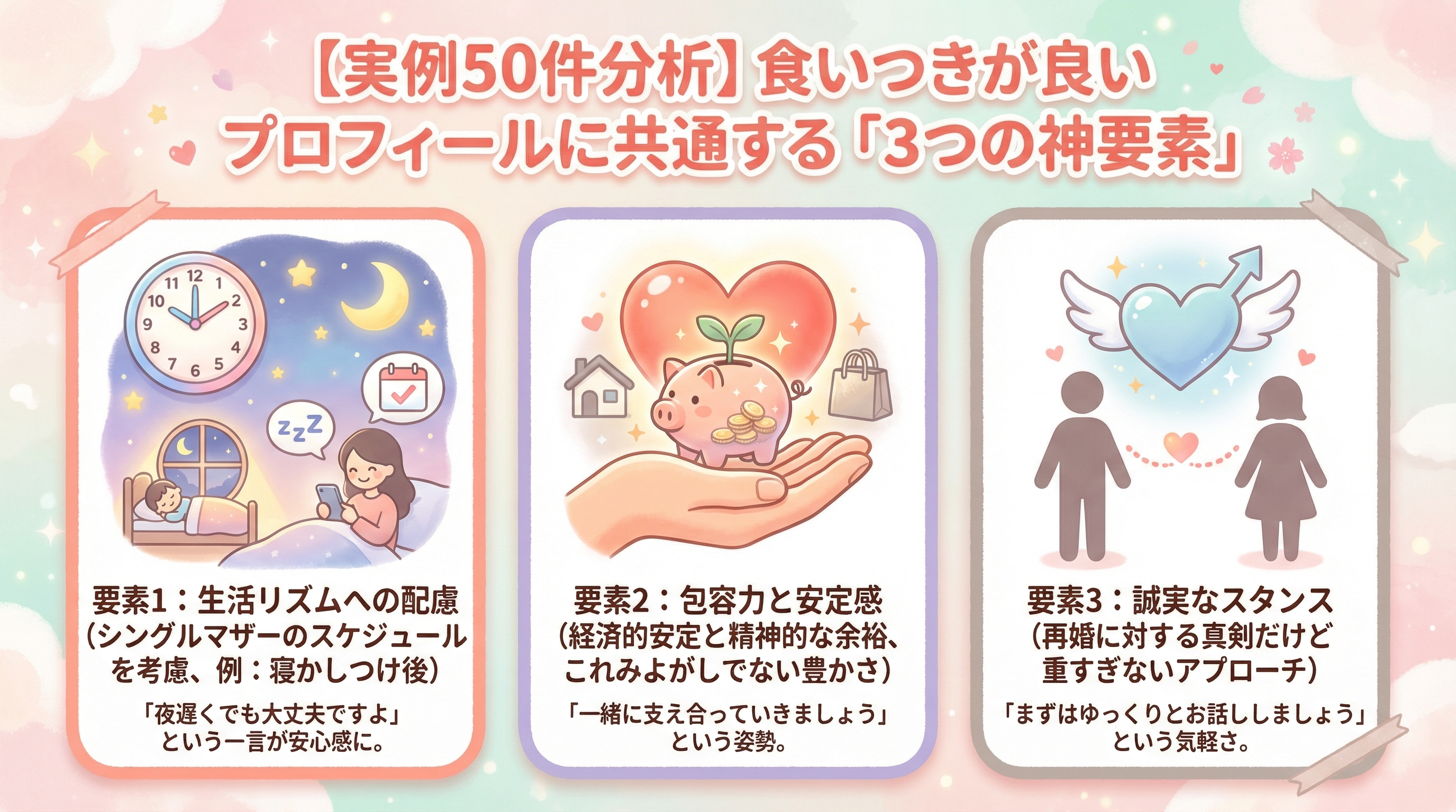 【実例50件分析】食いつきが良いプロフィールに共通する「3つの神要素」
