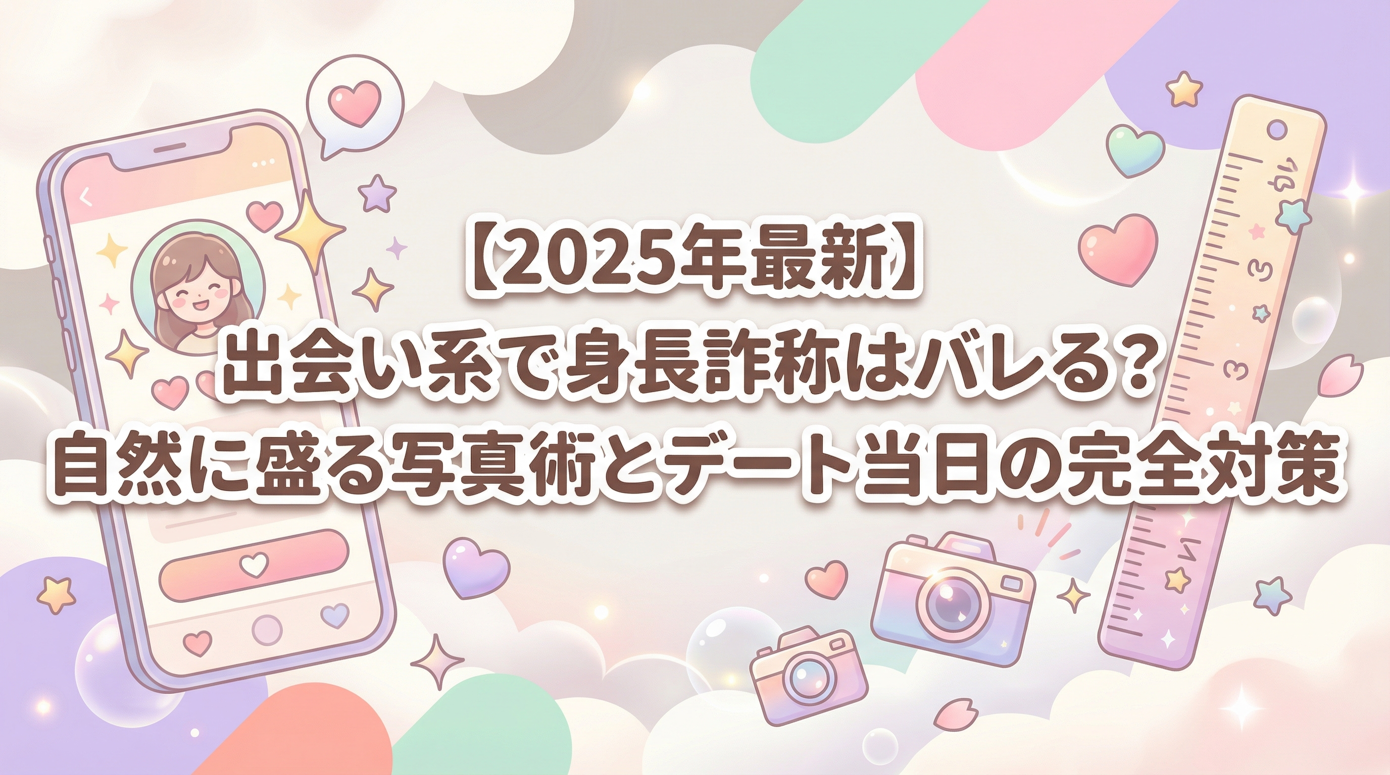 【2025年最新】出会い系で身長詐称はバレる？自然に盛る写真術とデート当日の完全対策