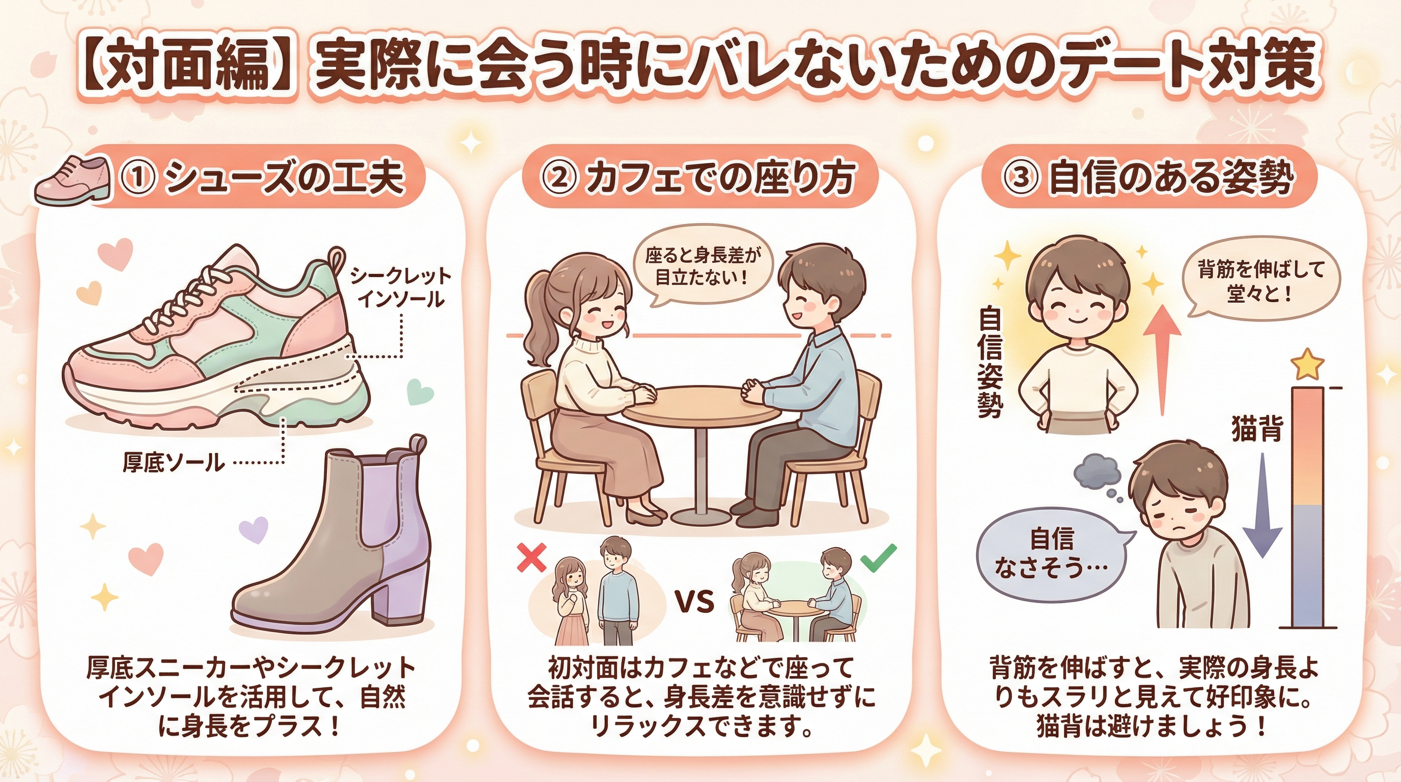 【対面編】実際に会う時にバレないためのデート対策