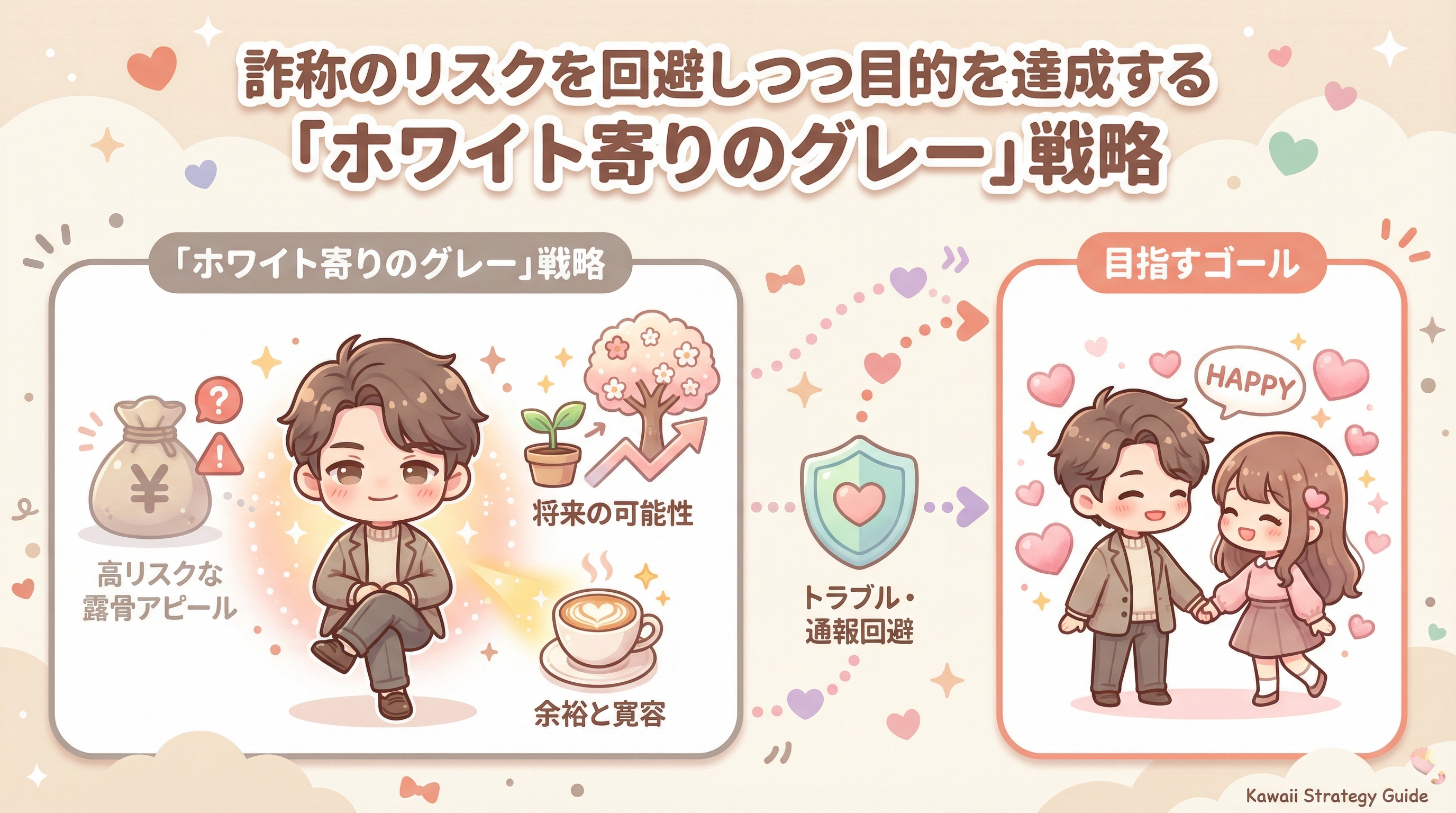 詐称のリスクを回避しつつ目的を達成する「ホワイト寄りのグレー」戦略