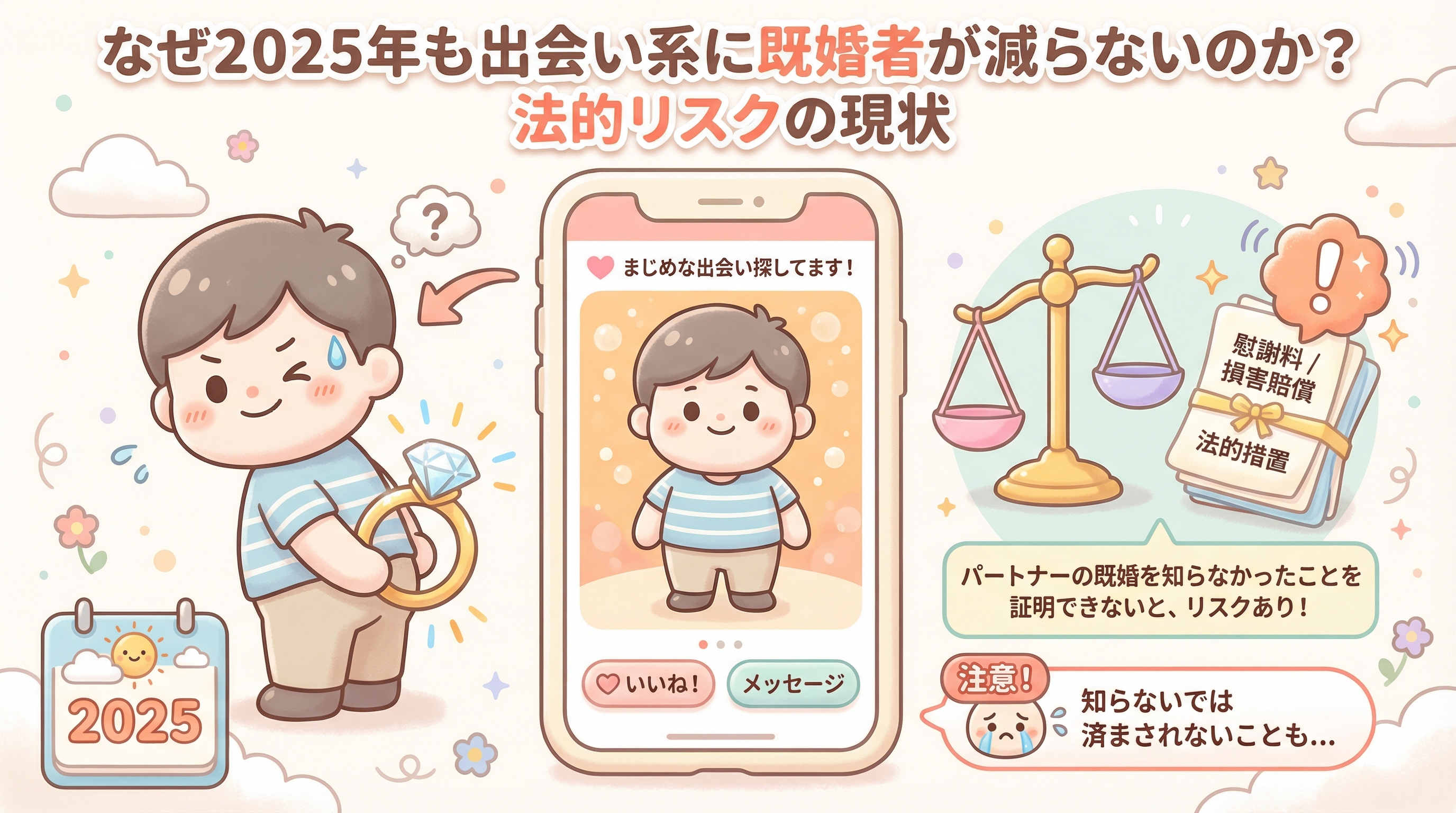 なぜ2025年も出会い系に既婚者が減らないのか?法的リスクの現状