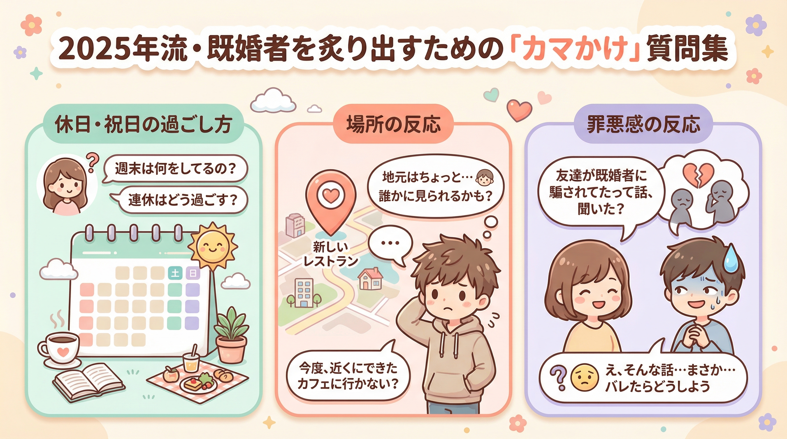 2025年流・既婚者を炙り出すための「カマかけ」質問集