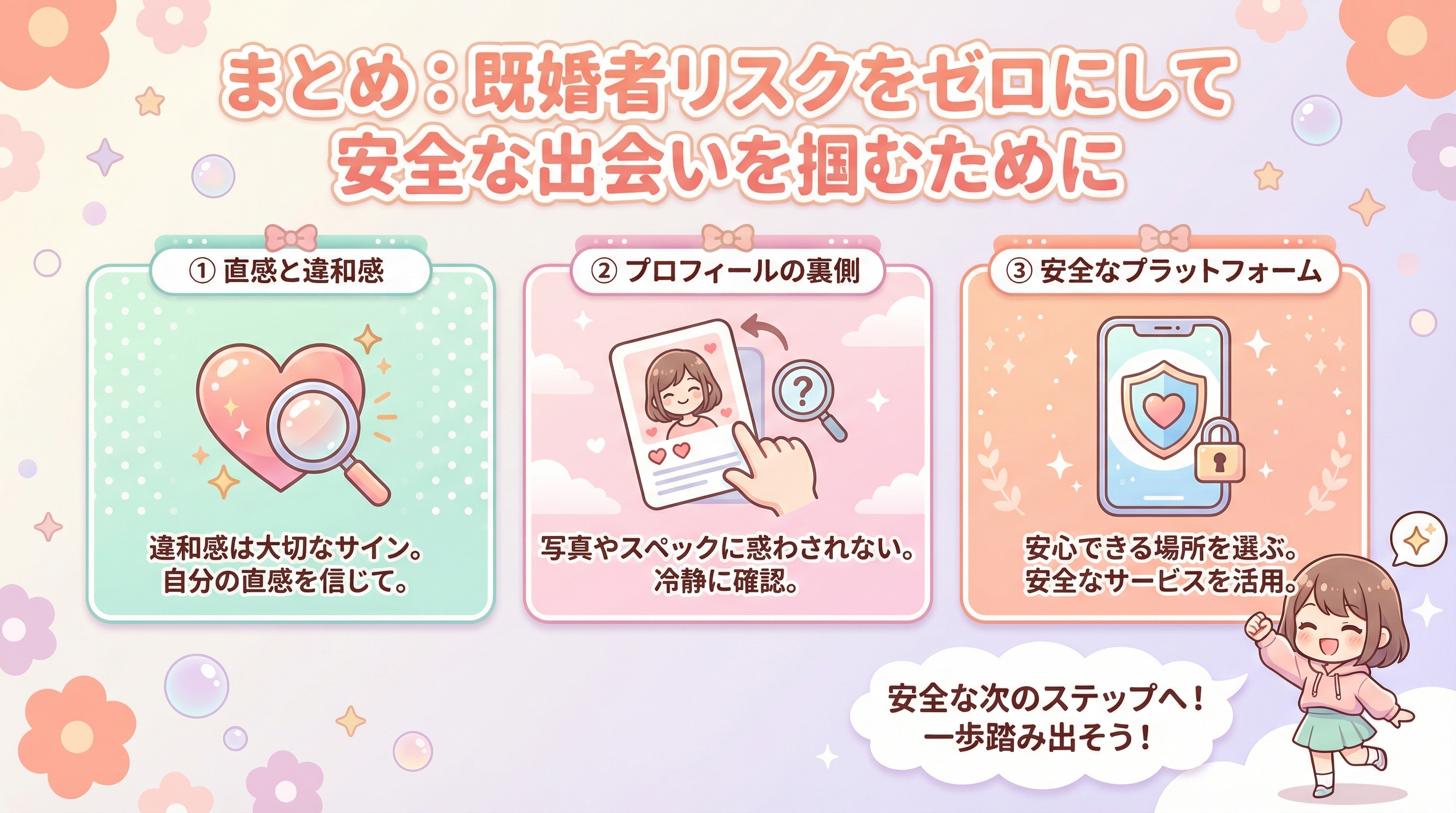 まとめ:既婚者リスクをゼロにして安全な出会いを掴むために