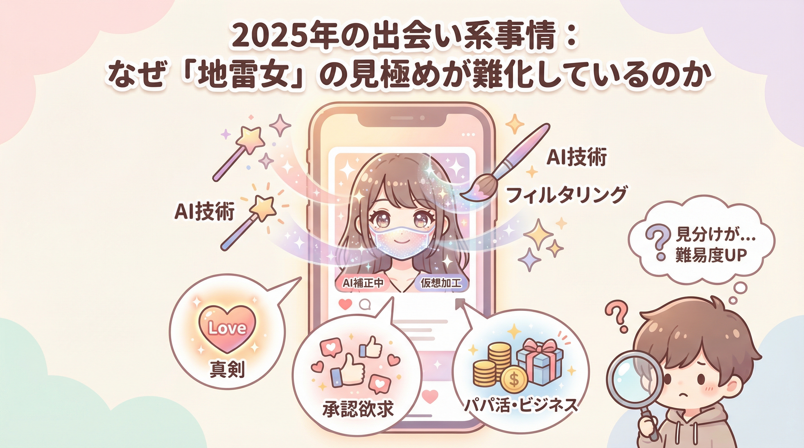 2025年の出会い系事情:なぜ「地雷女」の見極めが難化しているのか