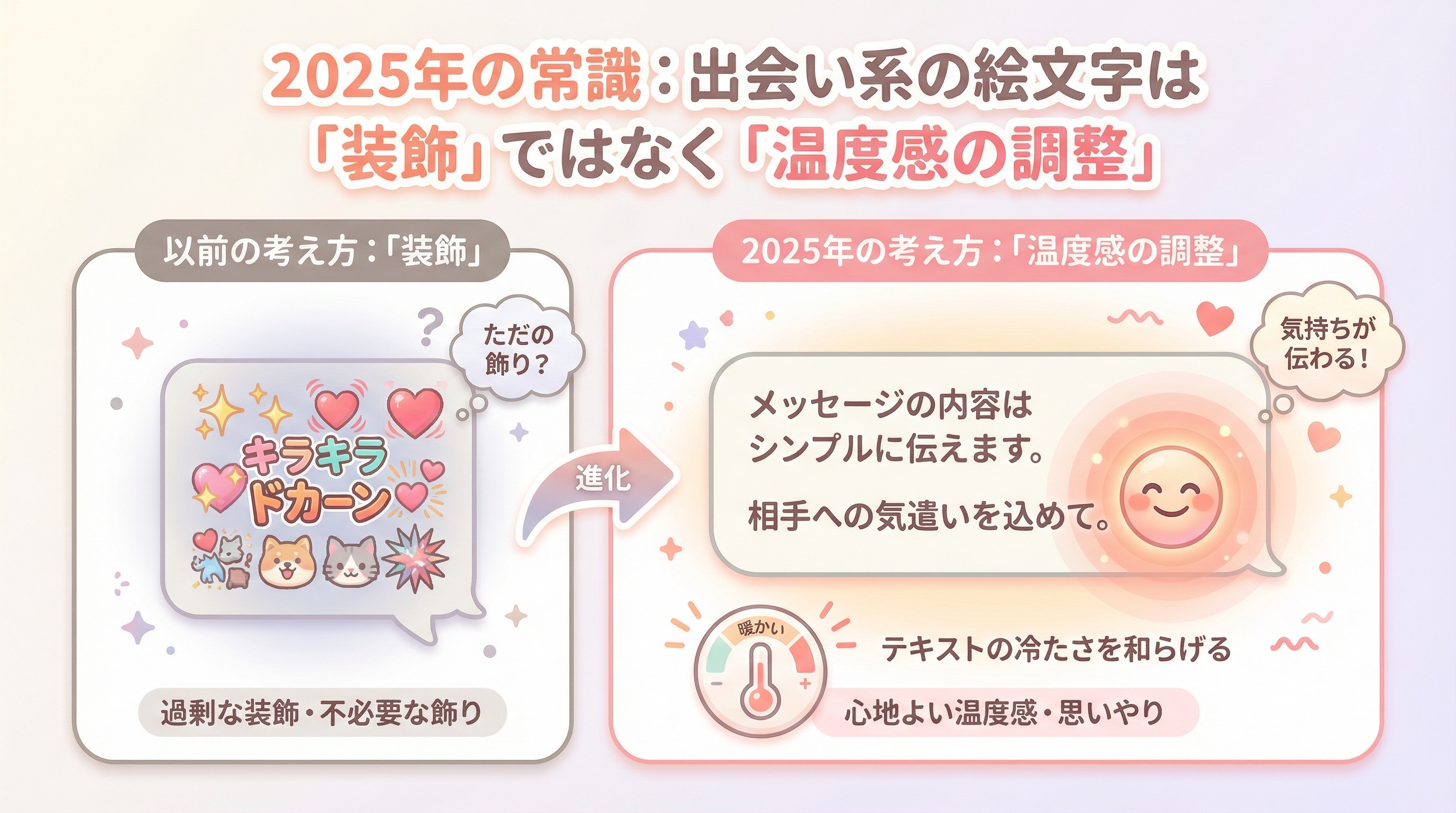 2025年の常識：出会い系の絵文字は「装飾」ではなく「温度感の調整」