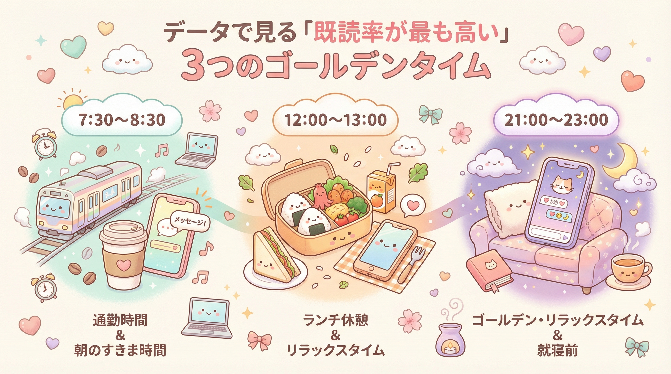 データで見る「既読率が最も高い」3つのゴールデンタイム