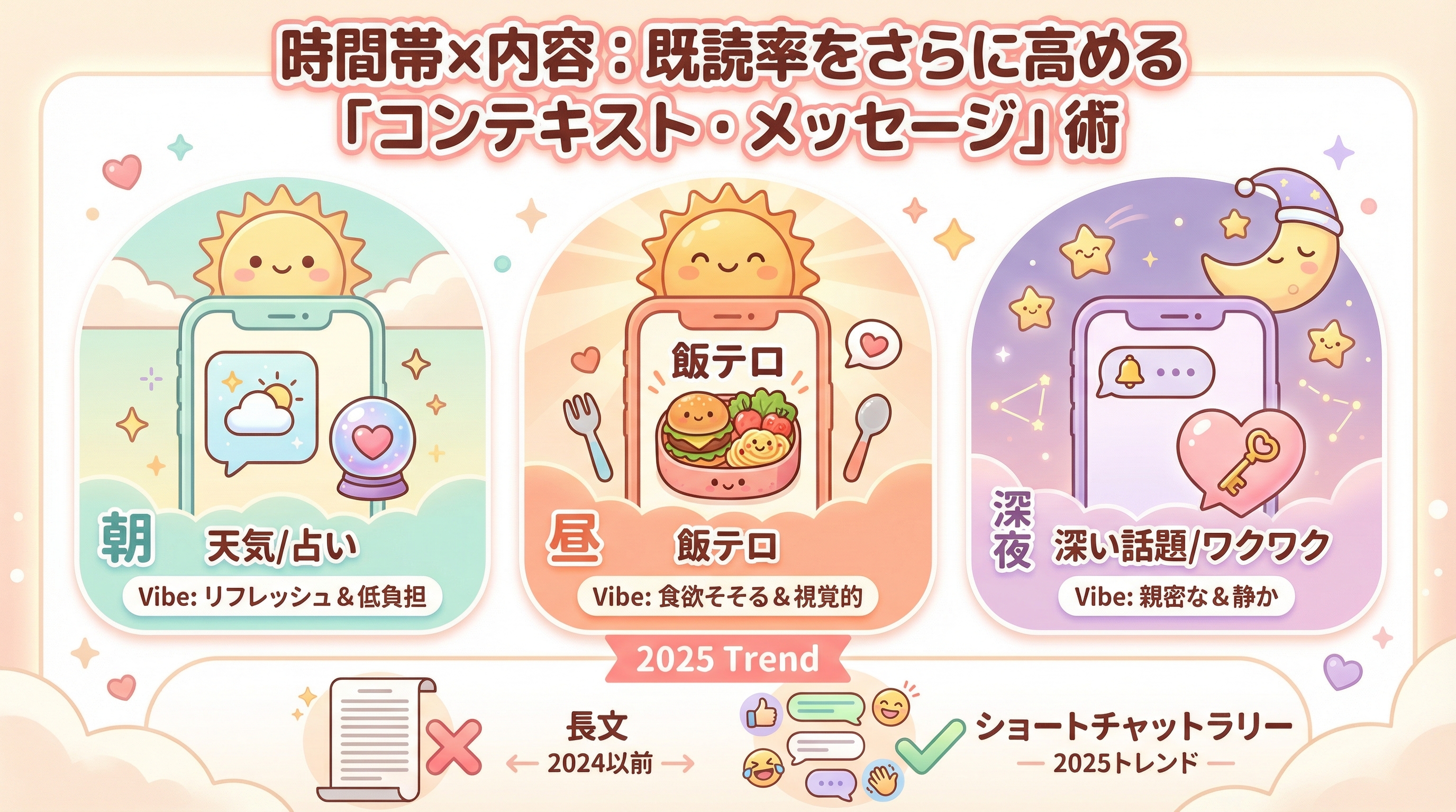 時間帯×内容：既読率をさらに高める「コンテキスト・メッセージ」術