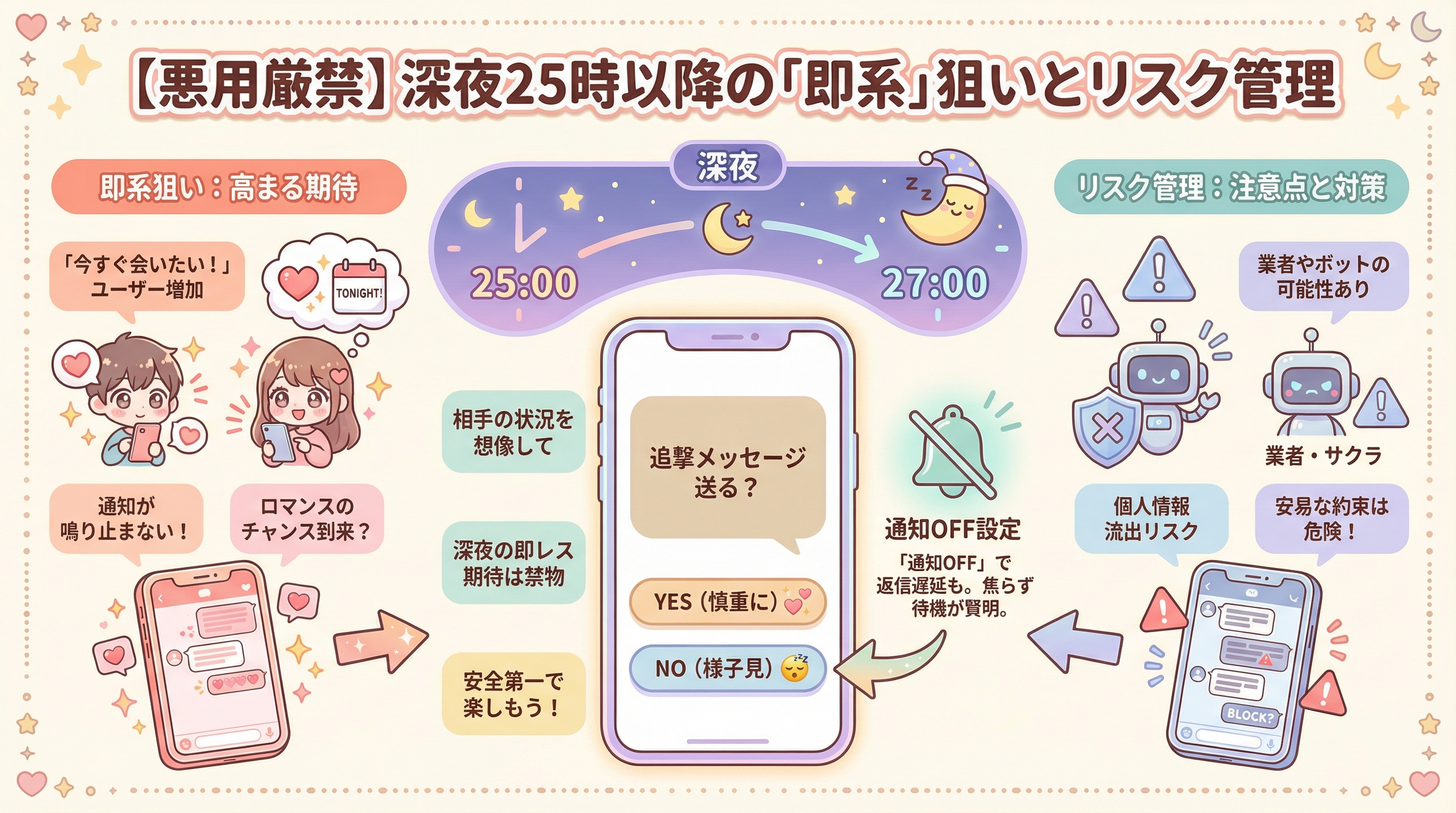 【悪用厳禁】深夜25時以降の「即系」狙いとリスク管理