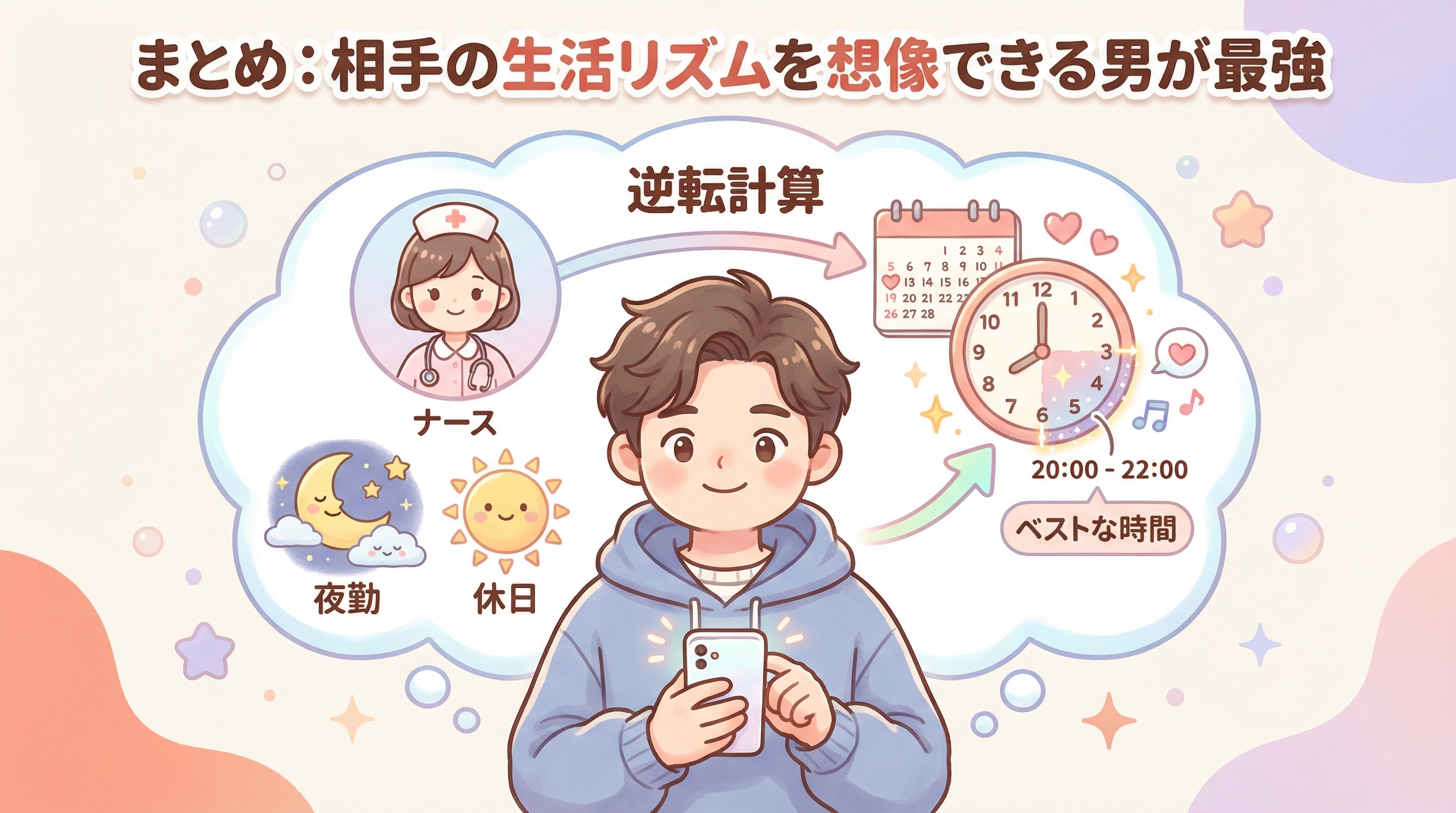 まとめ：相手の生活リズムを想像できる男が最強