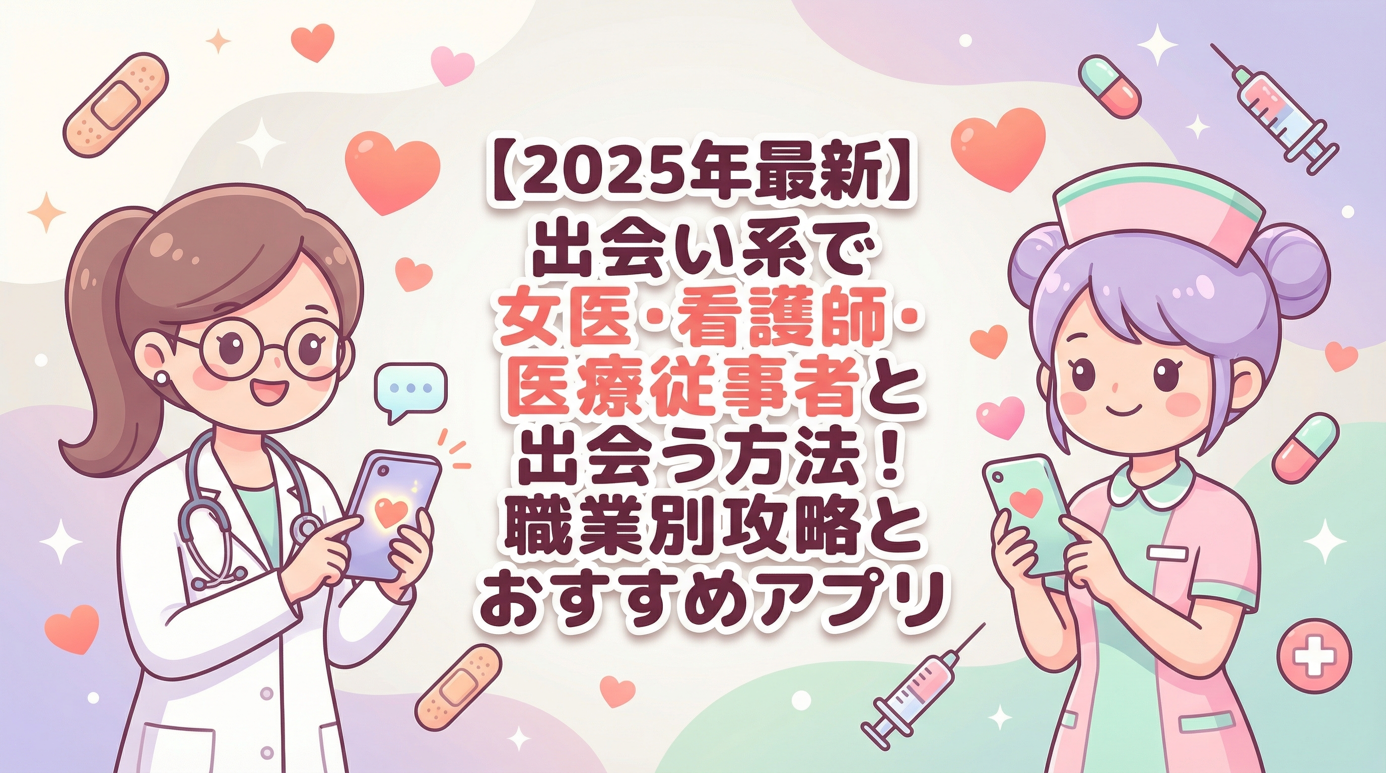 【2025年最新】出会い系で女医・看護師・医療従事者と出会う方法！職業別攻略とおすすめアプリ