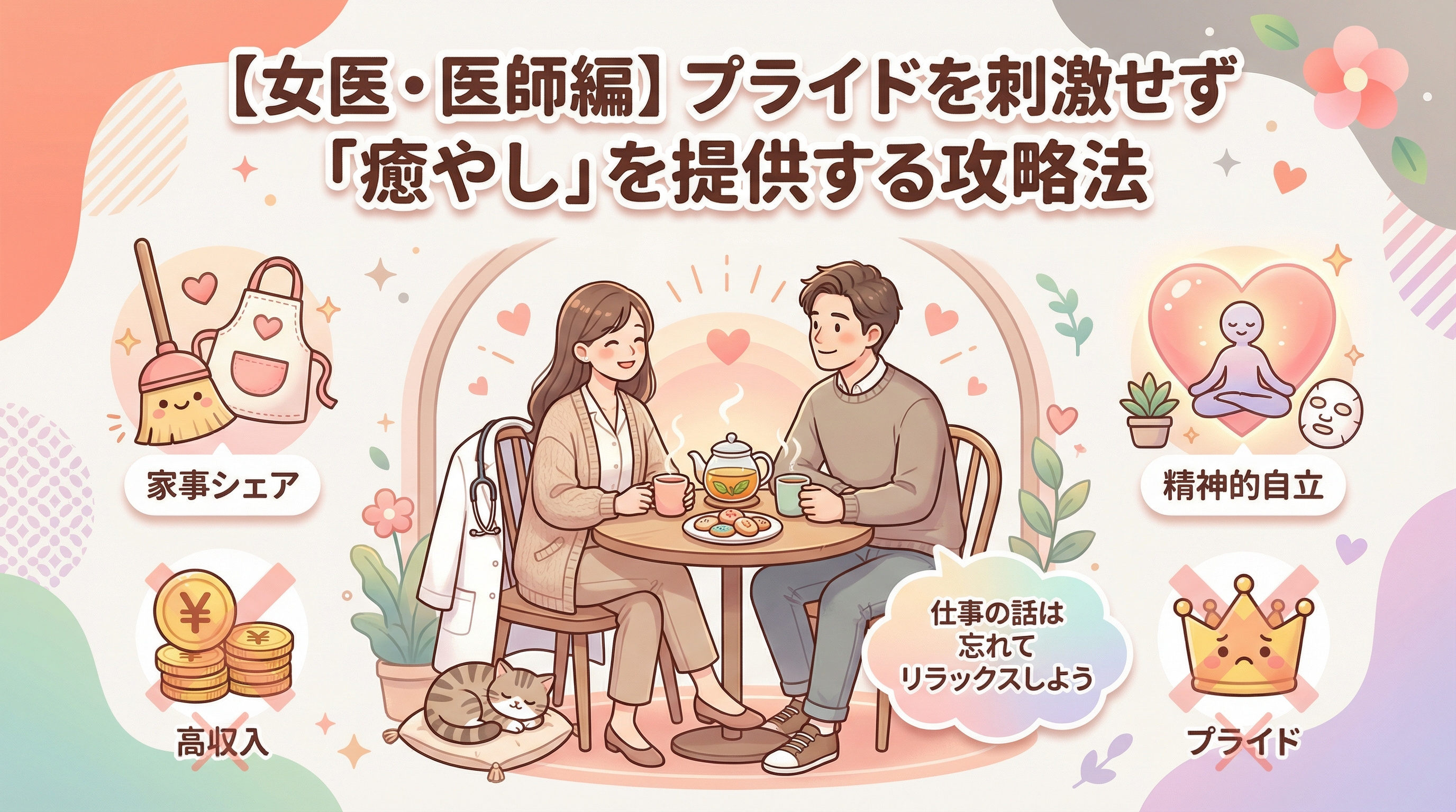 【女医・医師編】プライドを刺激せず「癒やし」を提供する攻略法