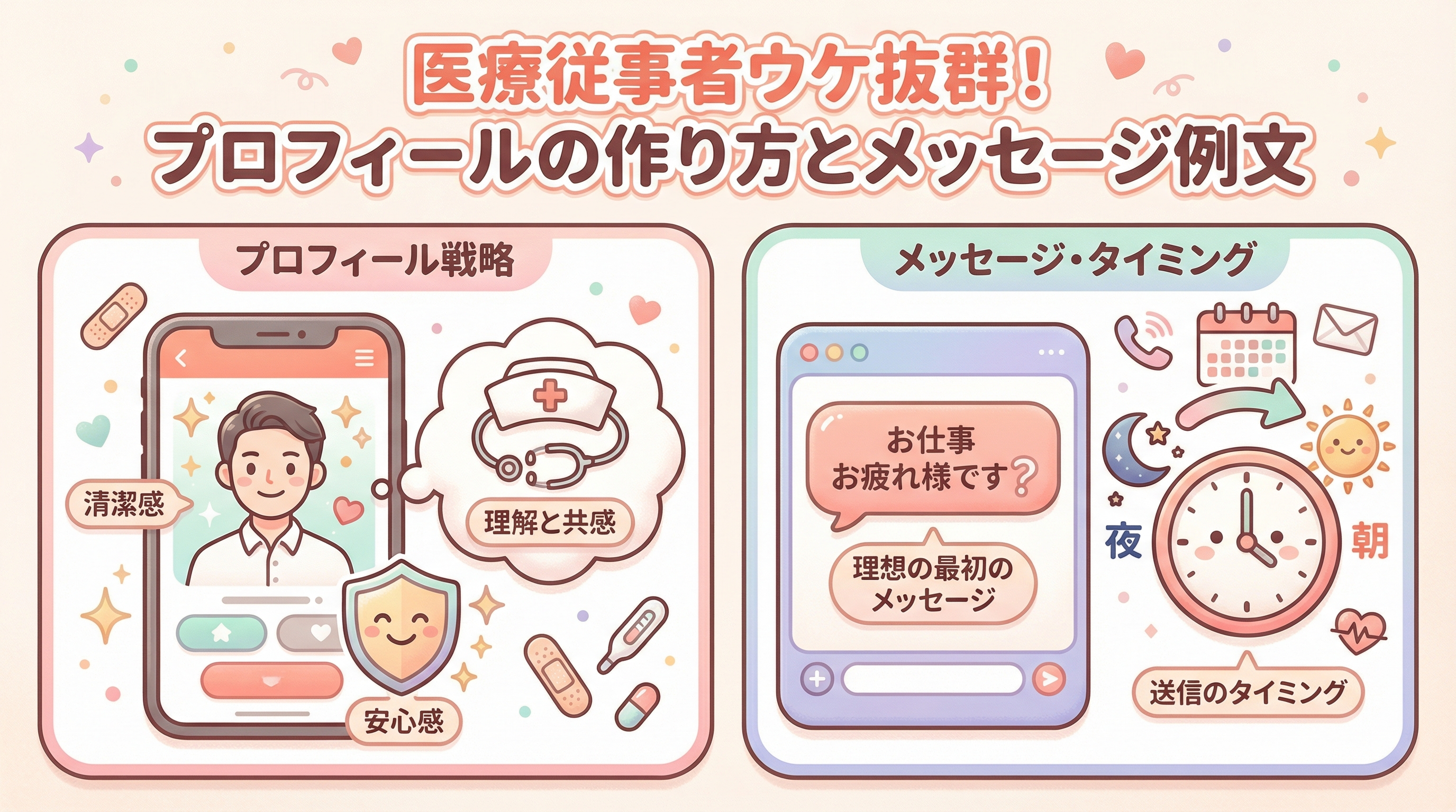医療従事者ウケ抜群!プロフィールの作り方とメッセージ例文