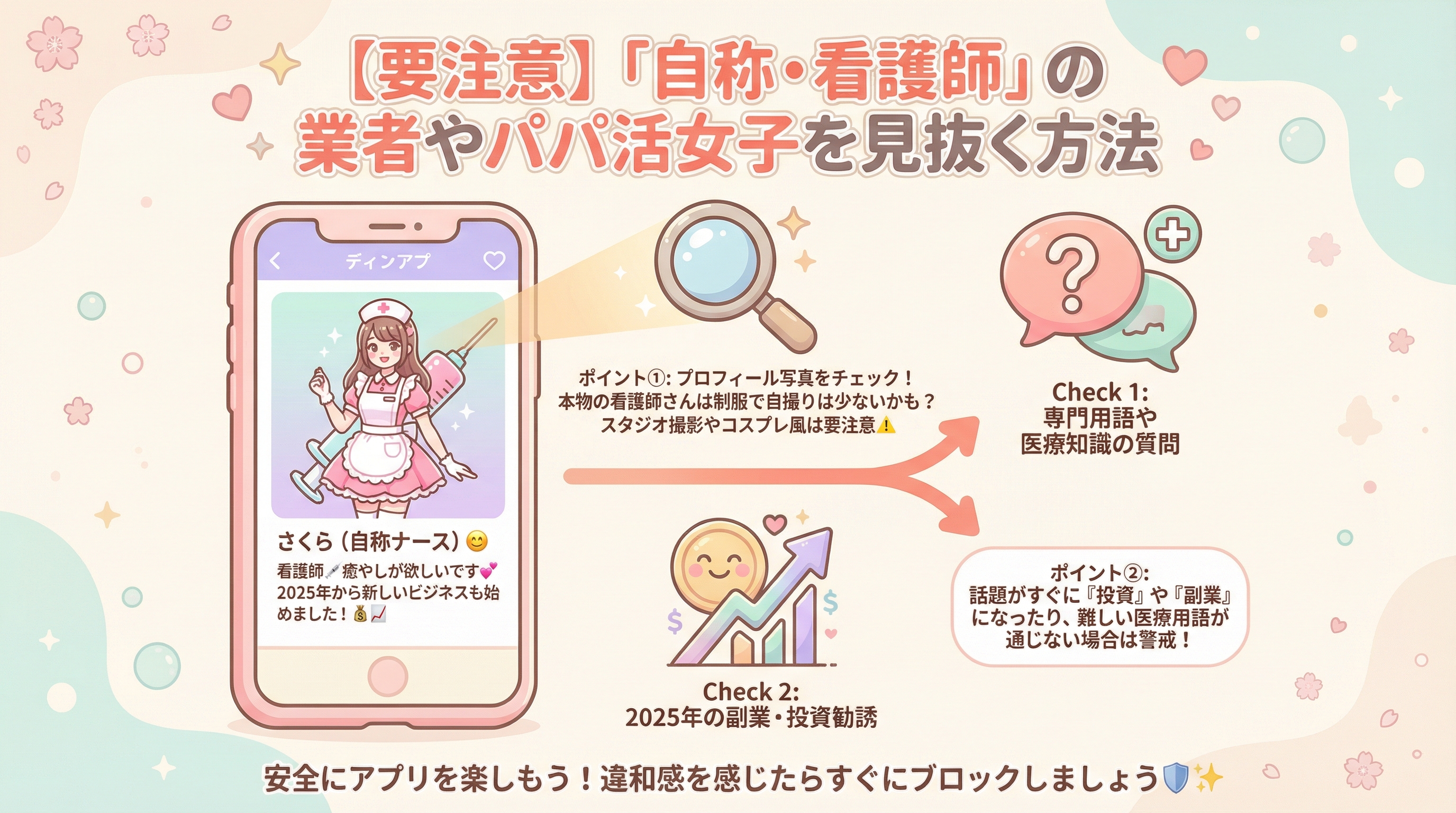 【要注意】「自称・看護師」の業者やパパ活女子を見抜く方法