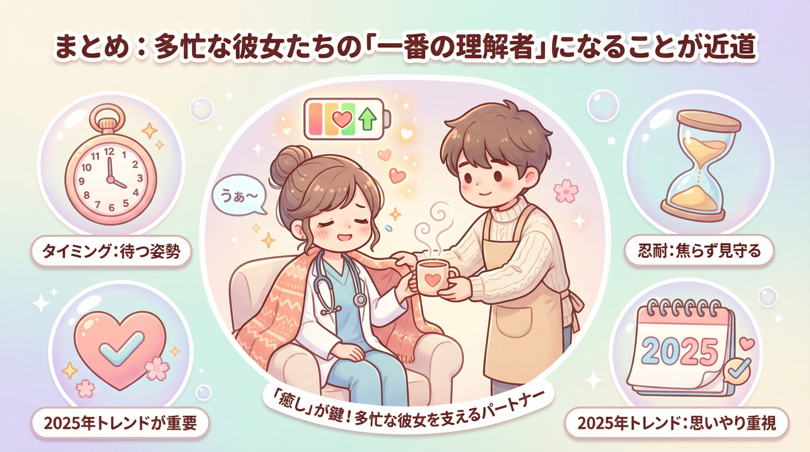 まとめ:多忙な彼女たちの「一番の理解者」になることが近道