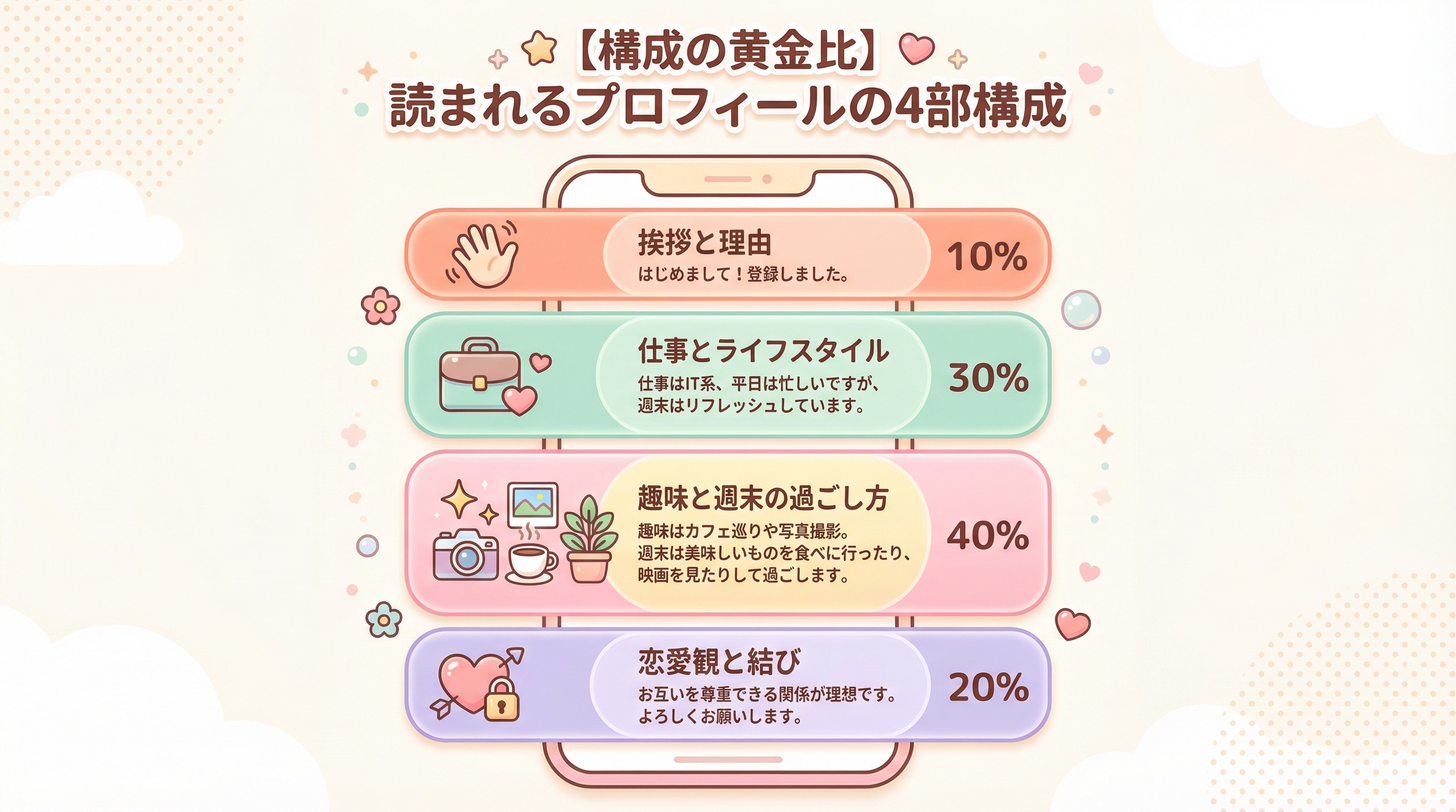 【構成の黄金比】読まれるプロフィールの4部構成