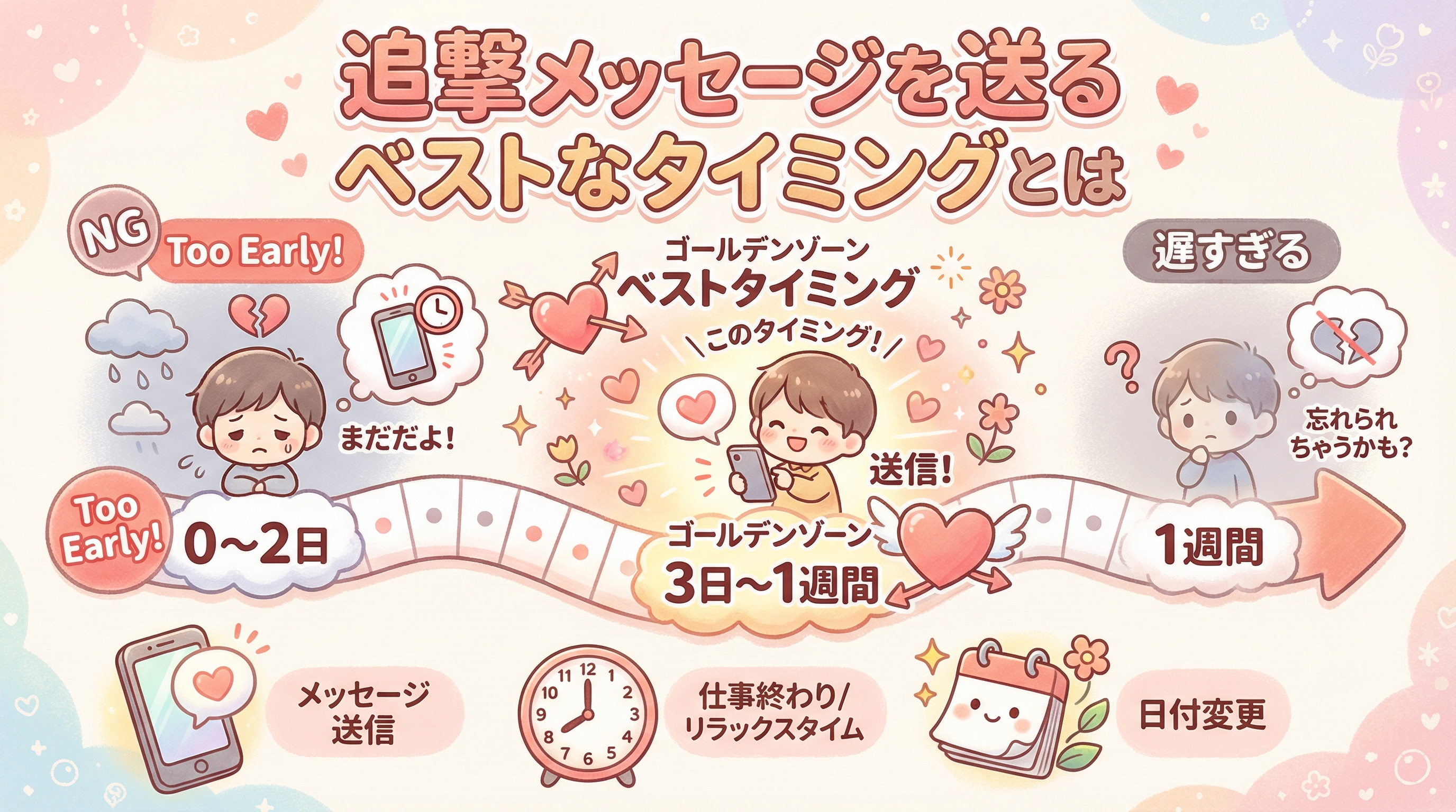 追撃メッセージを送るベストなタイミングとは