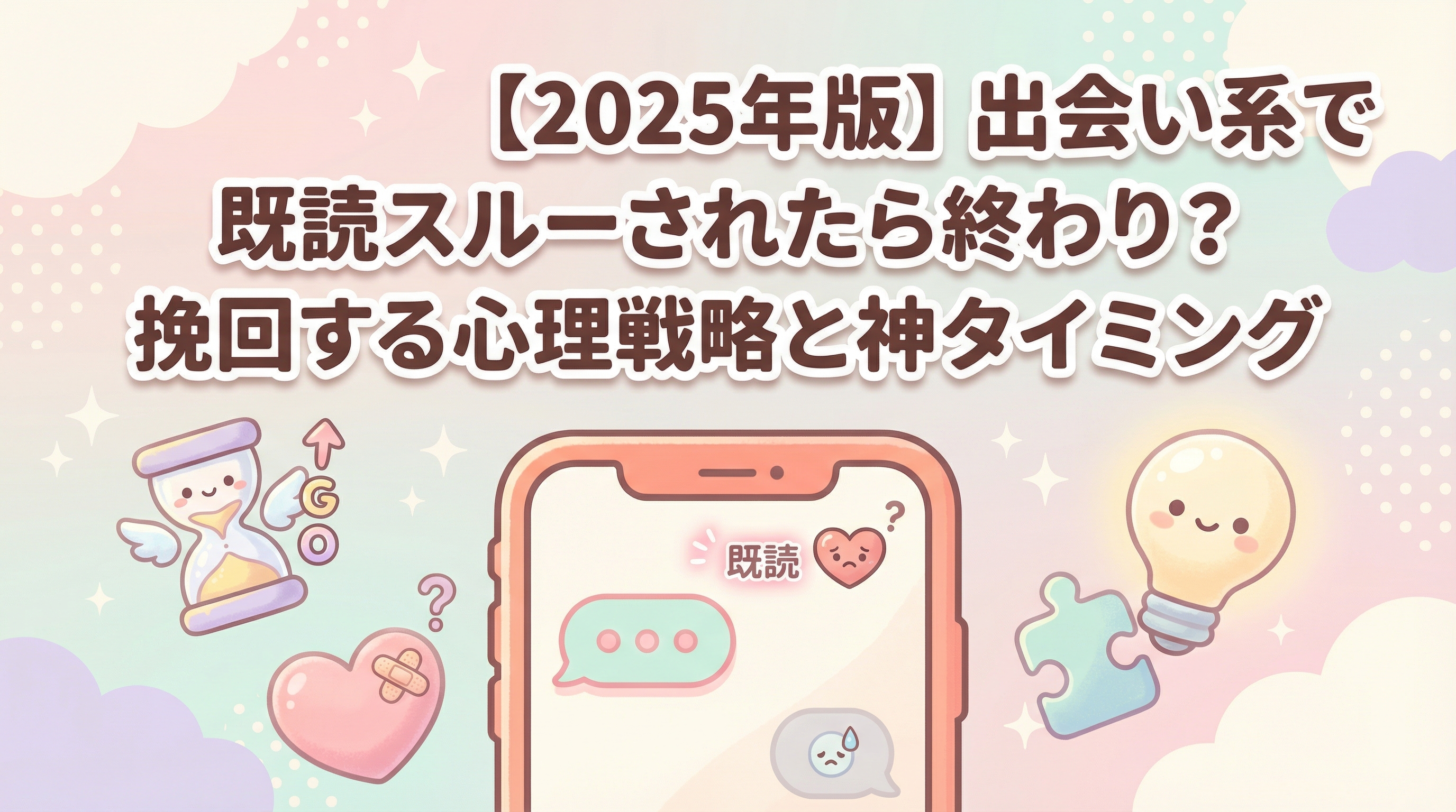 【2025年版】出会い系で既読スルーされたら終わり？挽回する心理戦略と神タイミング